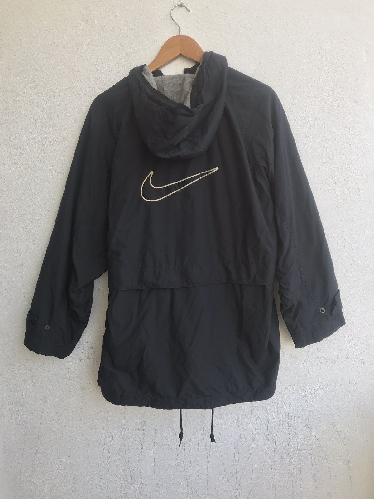 Nike × Vintage Vintage 90s Nike big logo hooded jacket Size US M / EU 48-50 / 2 - 1 Thumbnail