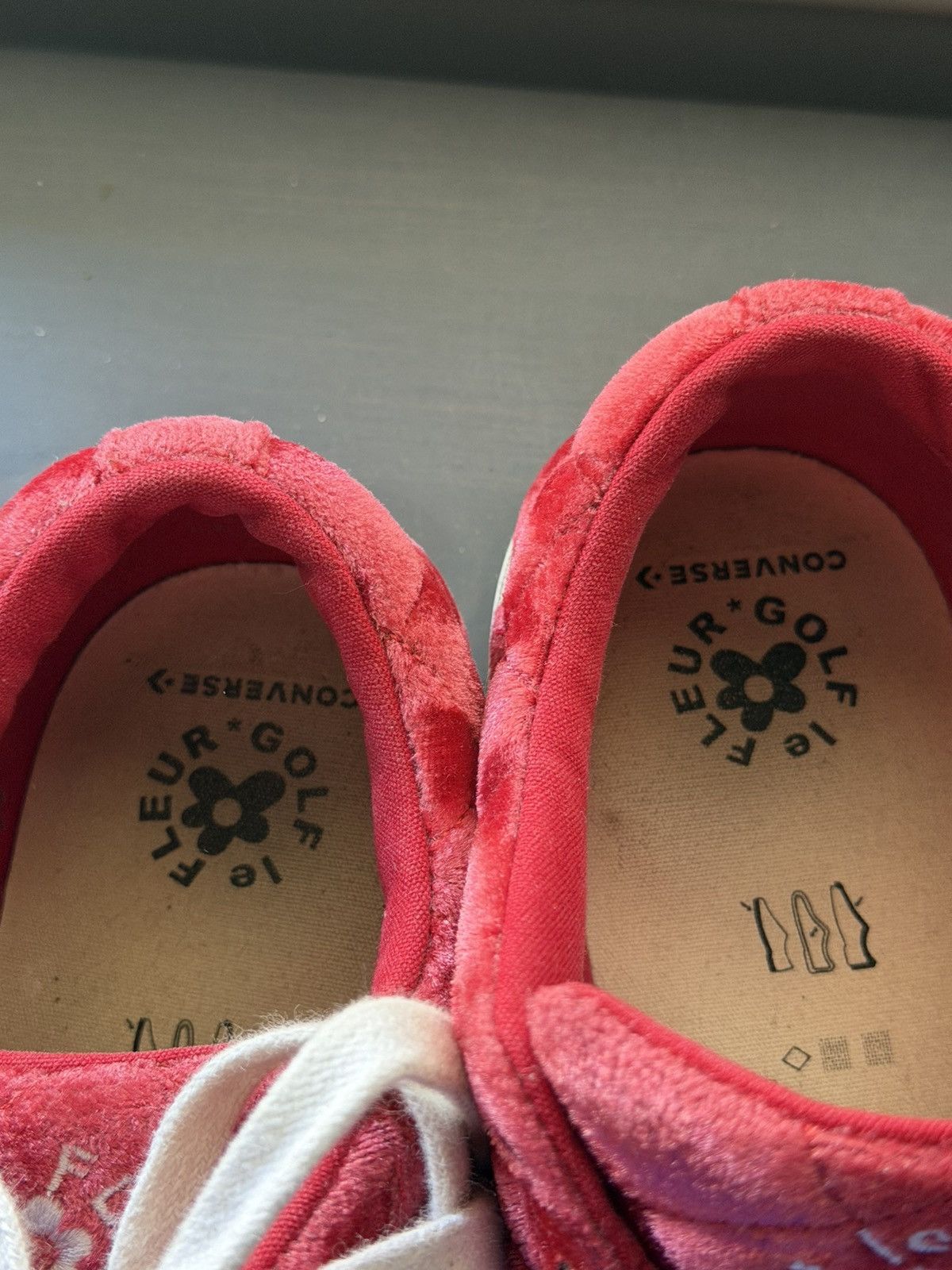 Converse × Golf le Fleur Golf le fleur red velour sneakers Size US 8.5 / EU 41-42 - 7 Thumbnail