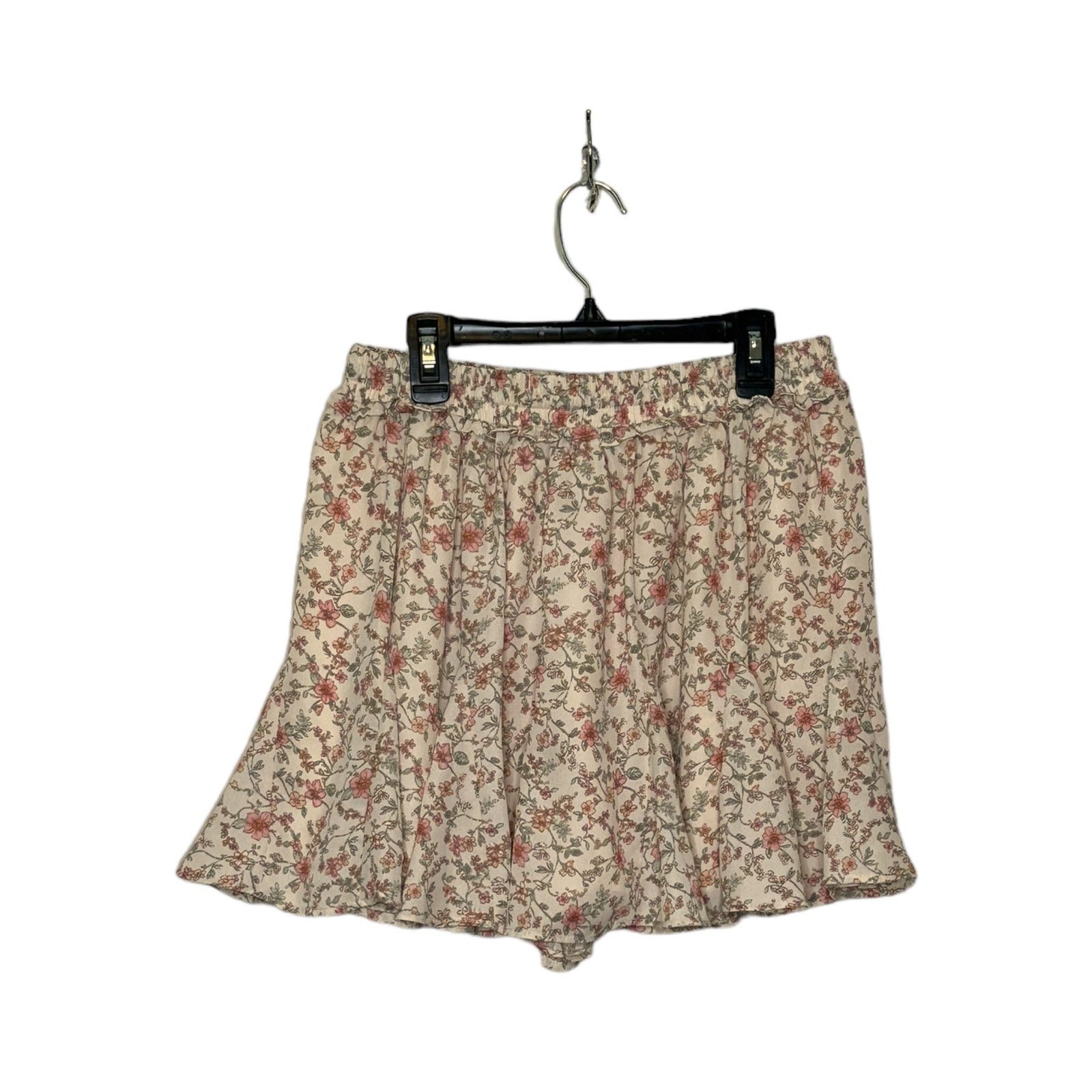 Anthropologie Paper Crane cream floral culottes pull on shorts size M Size 30" / US 8 / IT 44 - 12 Thumbnail