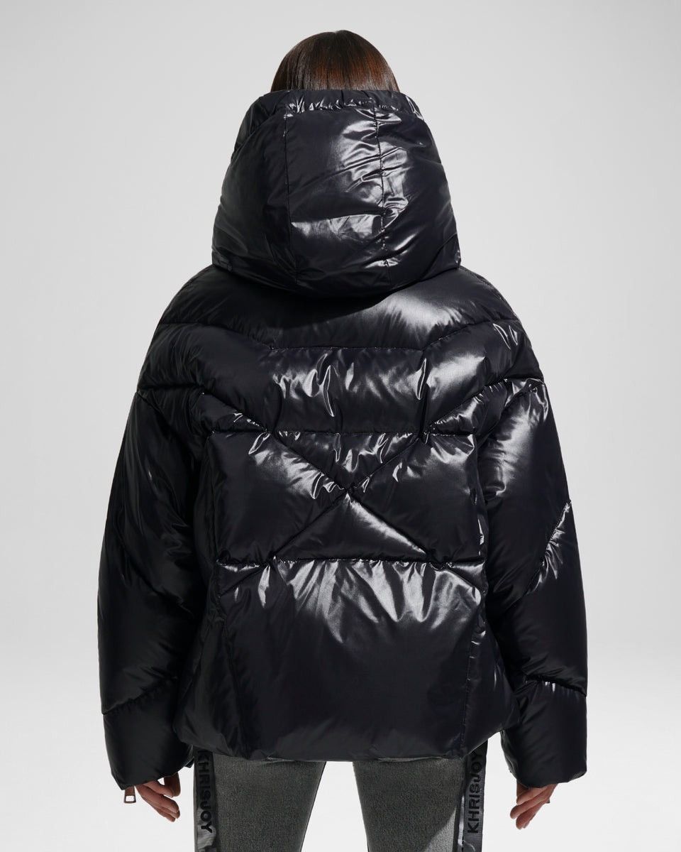 Khrisjoy Iconic shiny black puffer NWOT Size S / US 4 / IT 40 - 3 Thumbnail