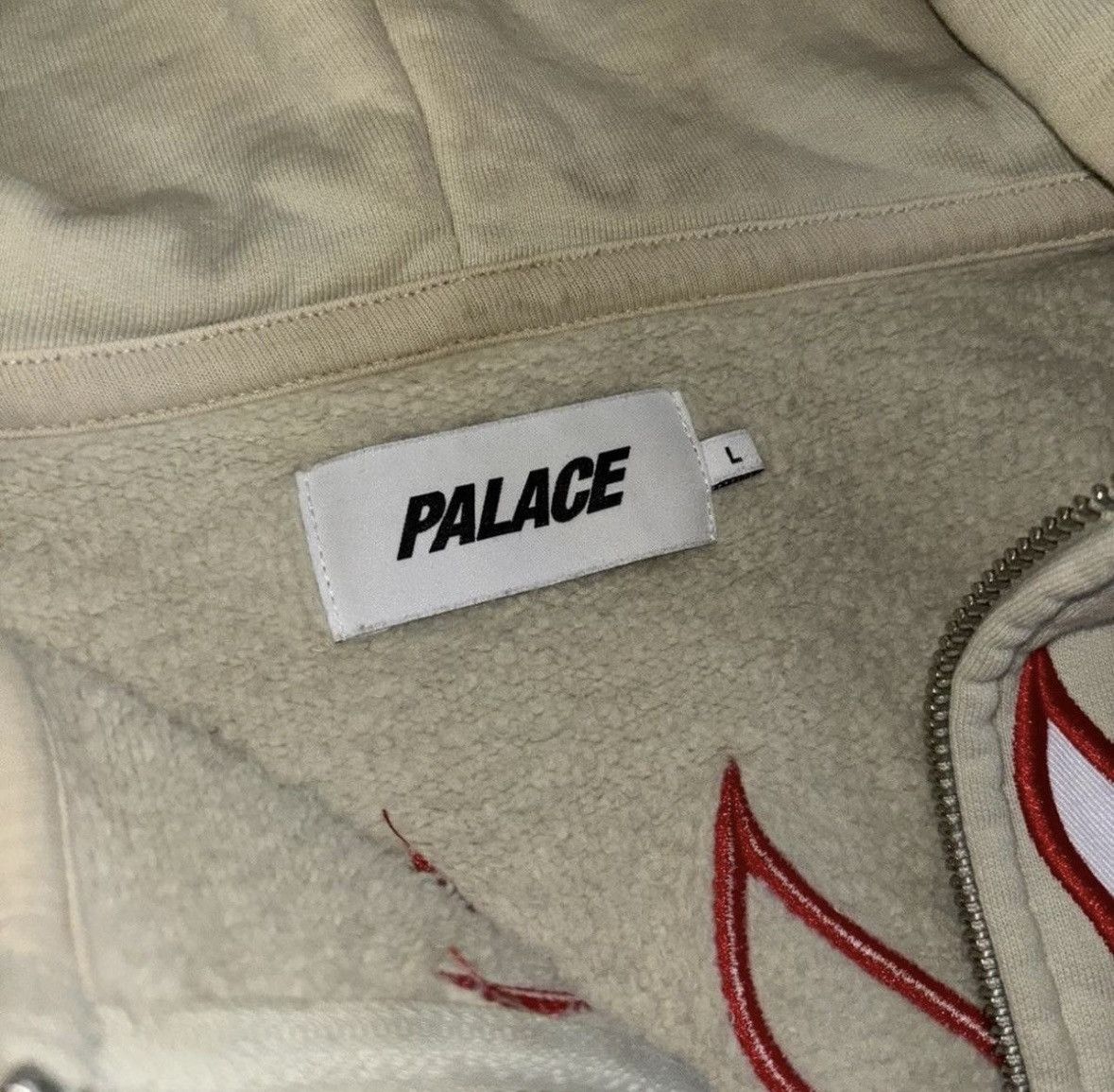 Palace FW22 Palace Flame Zip Hood 'Bone White' Size US M / EU 48-50 / 2 - 3 Thumbnail