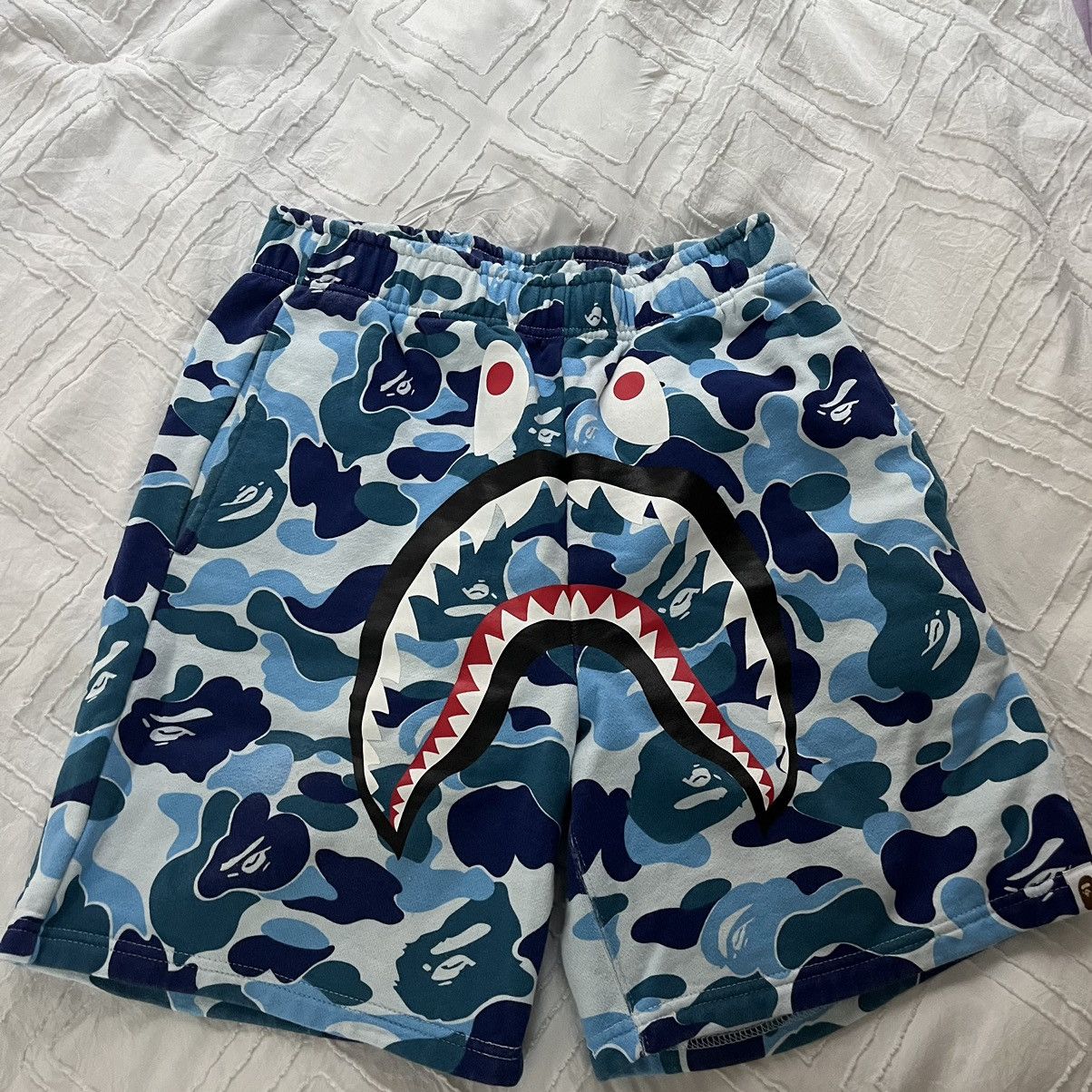 Bape ABC Camo Shark Sweat Shorts | Grailed