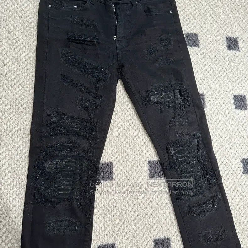 Amiri Amiri Size 29 Black python-printed jeans Size US 29 - 3 Thumbnail