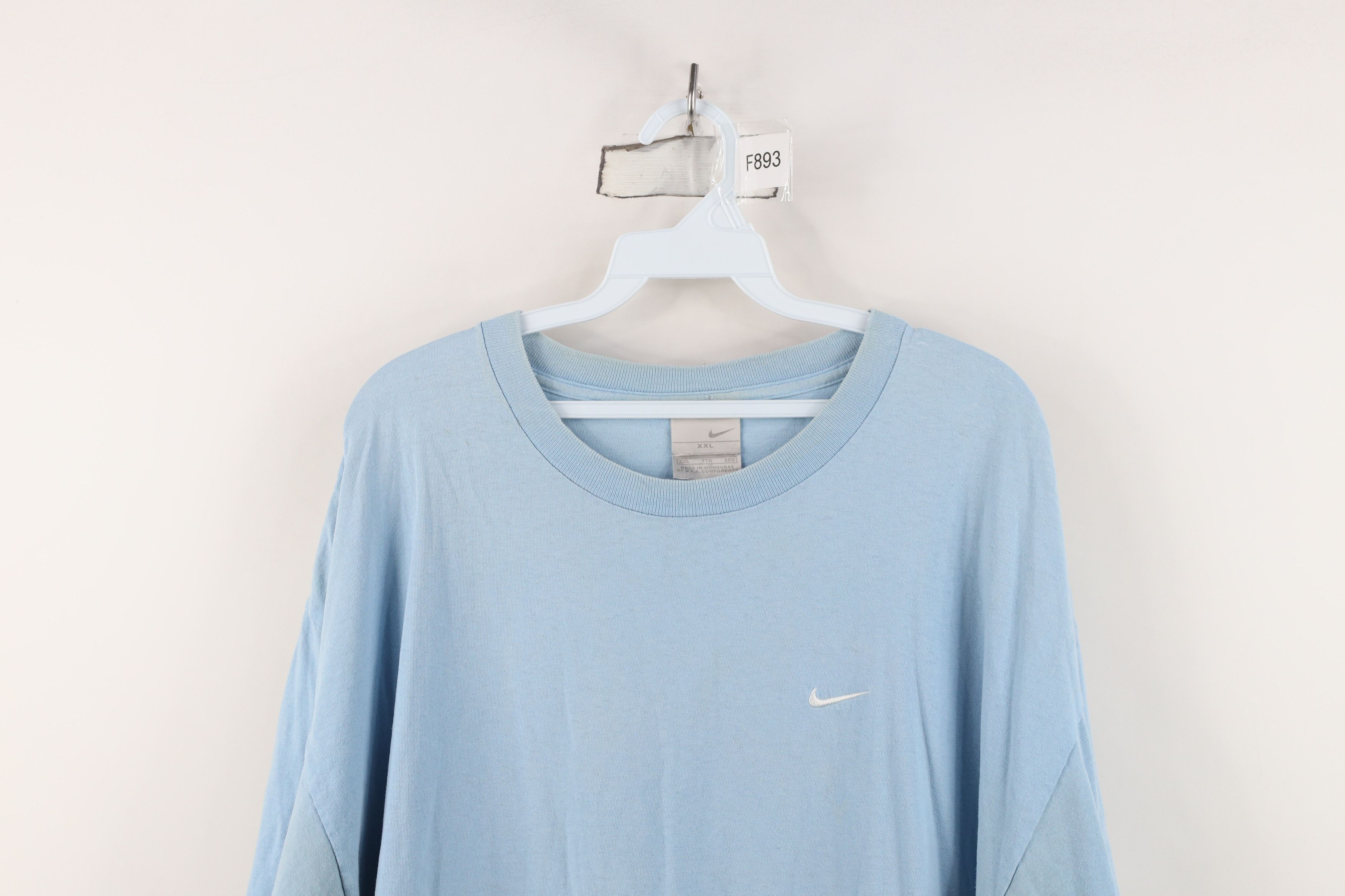 Nike Vintage Nike Travis Scott Mini Swoosh T-Shirt Carolina Blue Size US XXL / EU 58 / 5 - 2 Thumbnail