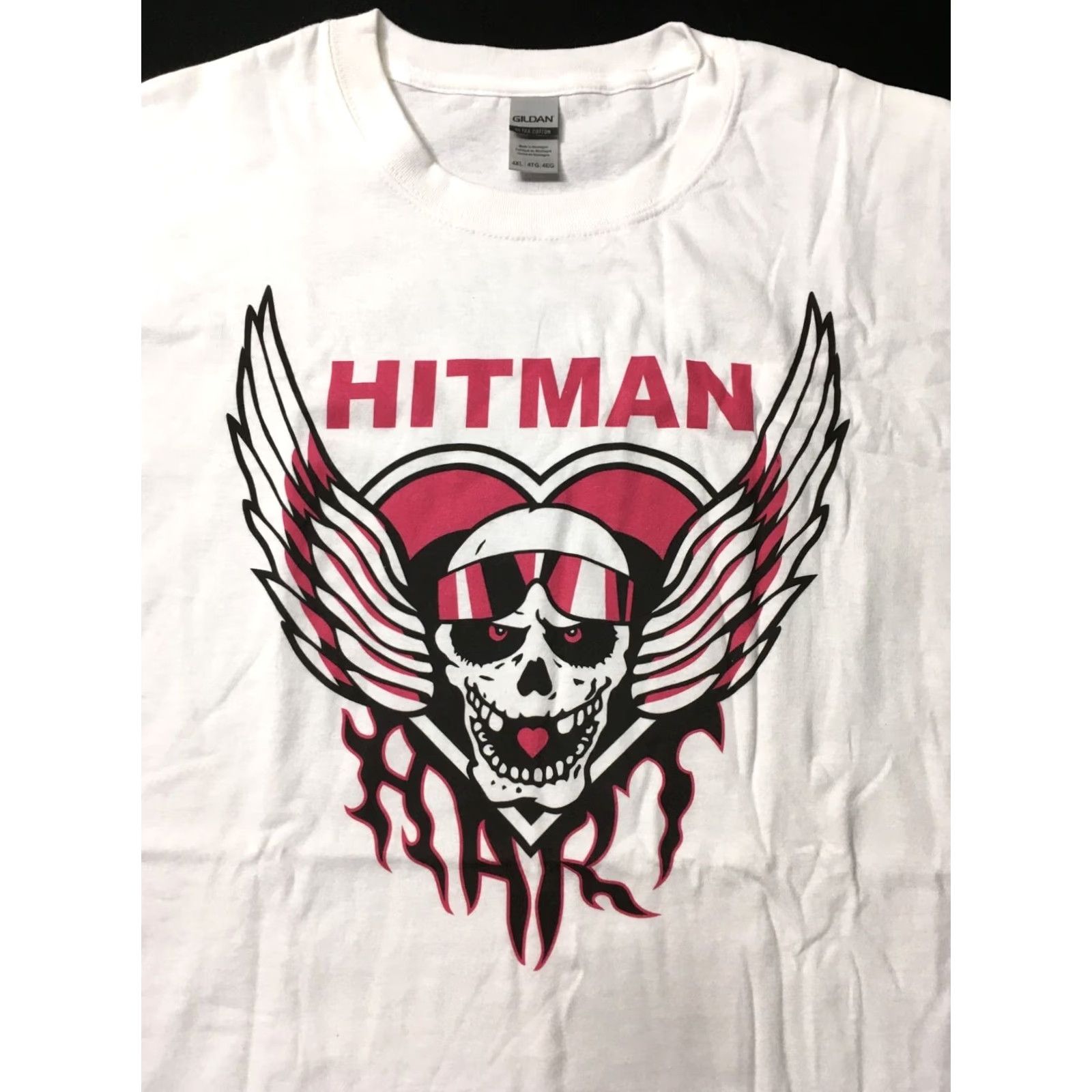 Gildan VINTAGE Y2K Bret Hitman Hart T Shirt 4XL WWE Wrestling white skull Shirt Mens 4XL White 90s Sports Gildan Short Sleeve Crew Neck Cartoon Logo Tee Size US XXL / EU 58 / 5 - 2 Thumbnail