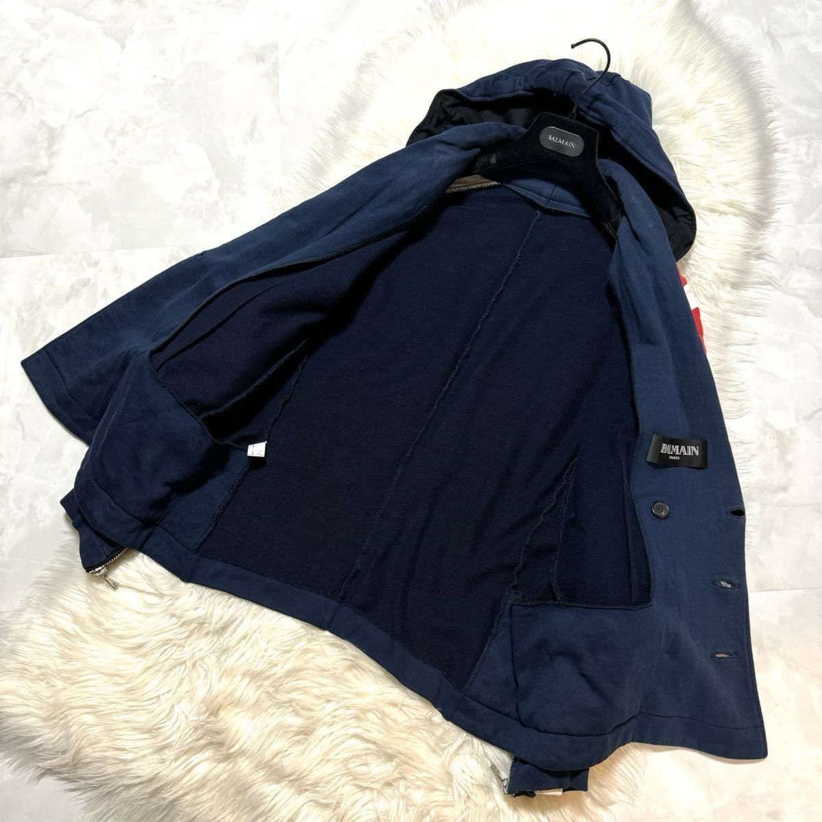 Balmain Balmain Homme Emblem Patch Biker Sweat Jacket Hoodie Size US S / EU 44-46 / 1 - 6 Thumbnail