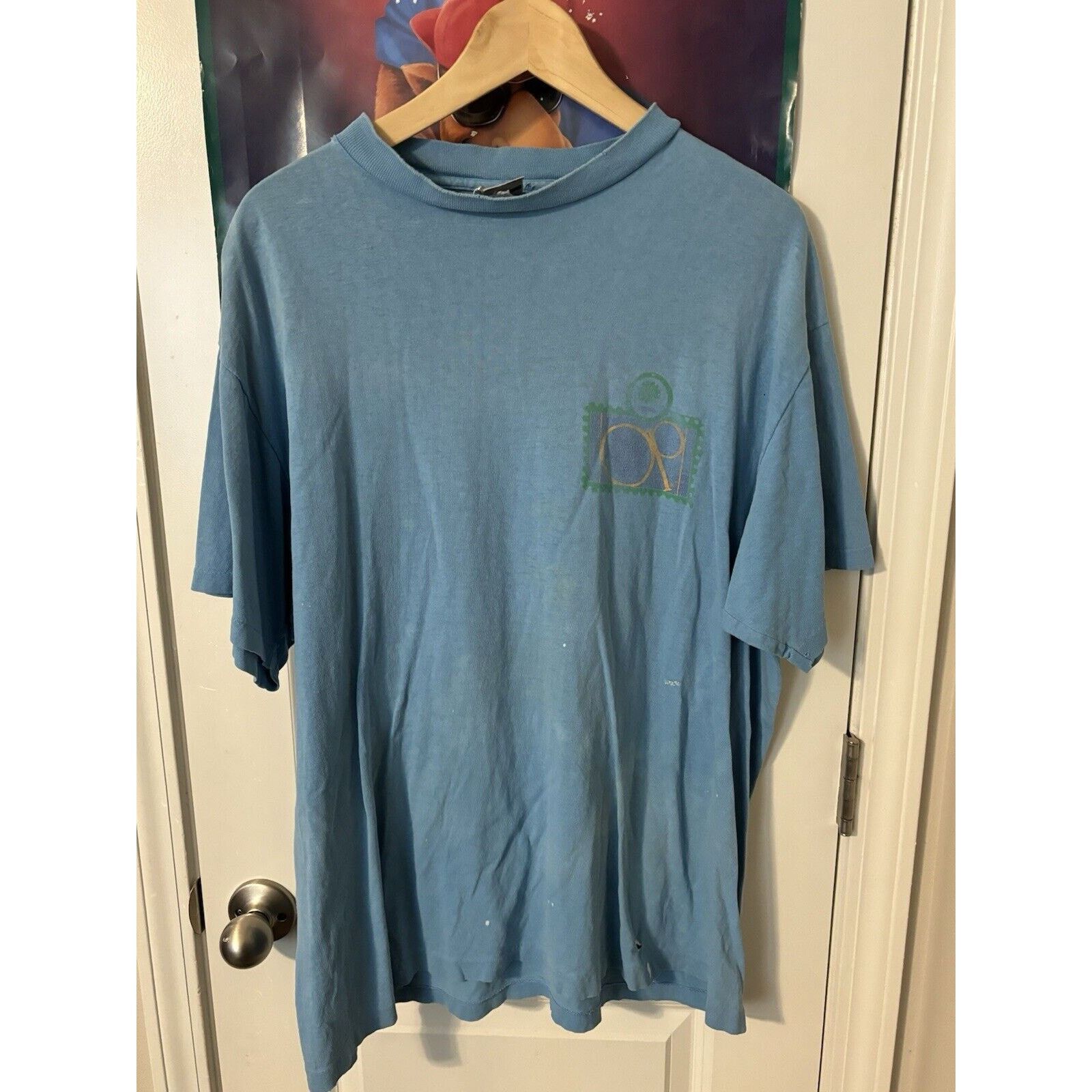 Other Vintage OP blue single stitched shirt distressed shirt rare Size US L / EU 52-54 / 3 - 1 Thumbnail