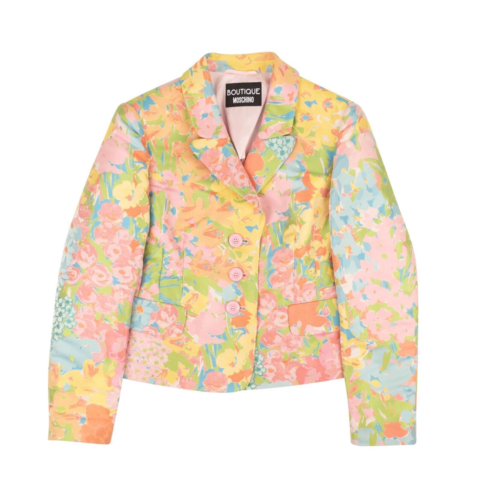 image of Boutique Moschino Multi Spring Floral Evening Shortjacket 10, Women's (Size Large)
