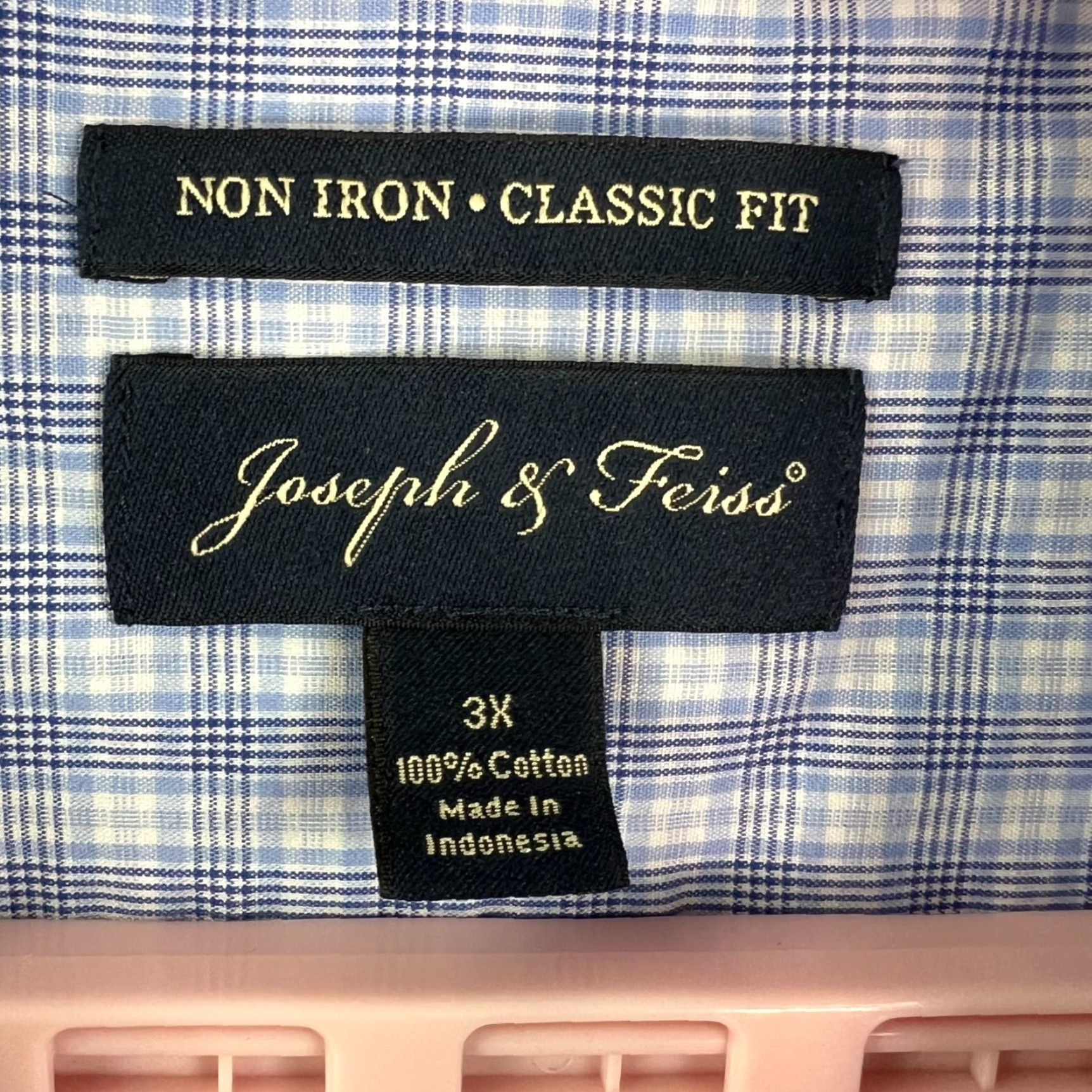 Joseph Joseph & Fess Button Up Plaid Shirt Mens 3XL Blue Size US XXL / EU 58 / 5 - 4 Thumbnail