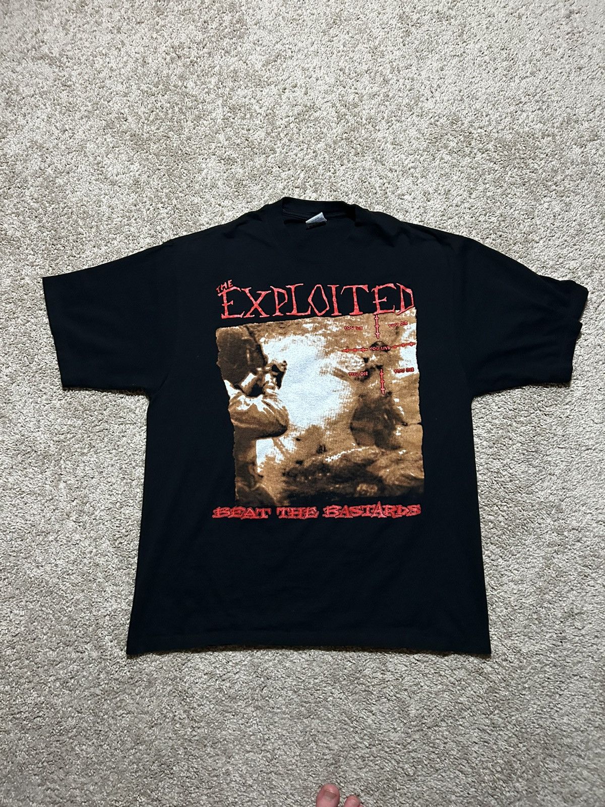 Jerzees Vintage 1996 RARE The Exploited Beat the Bastards tee Size US XL / EU 56 / 4 - 2 Thumbnail
