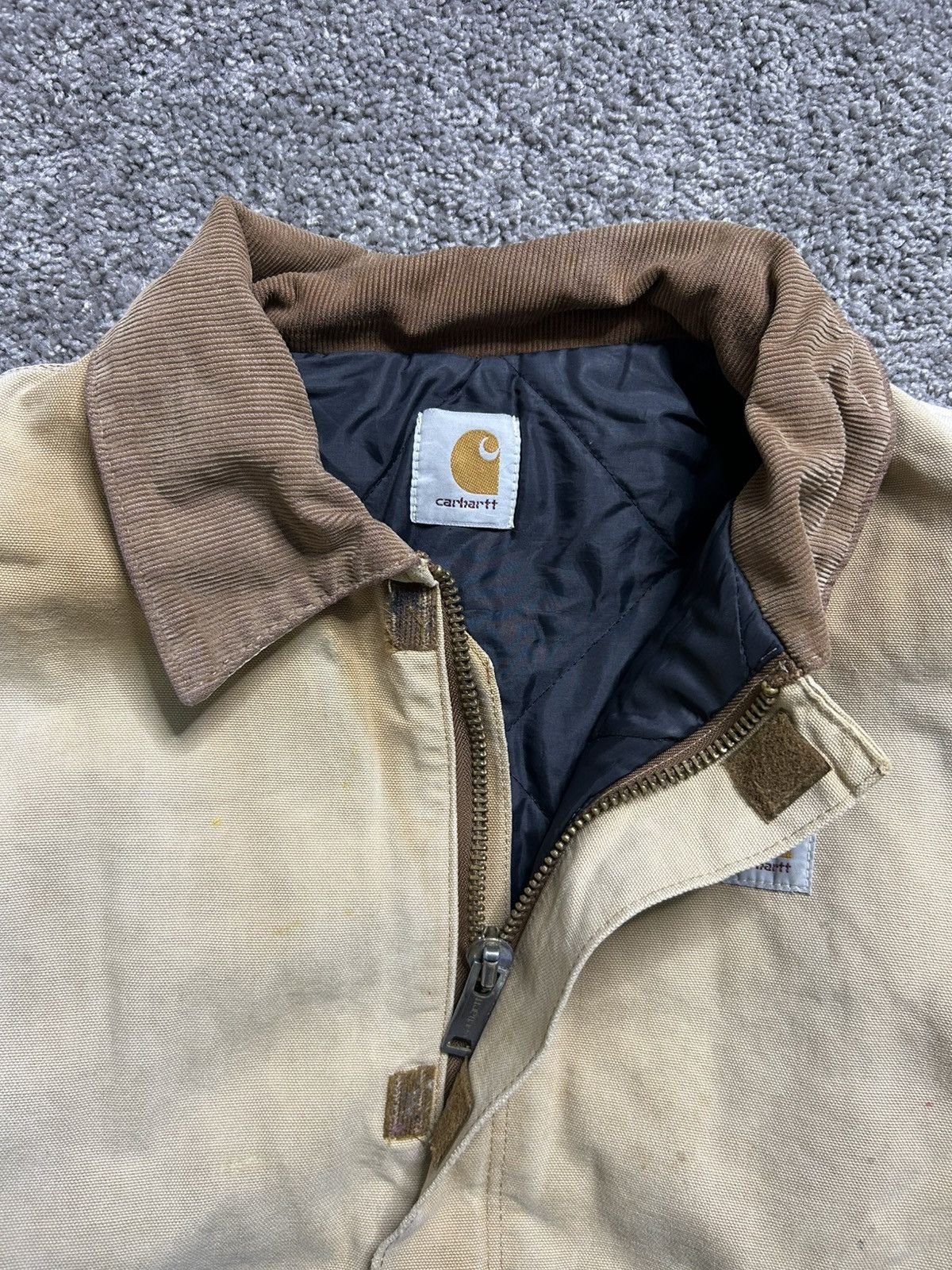 Carhartt Vintage 90s Carhartt Arctic Jacket Tan Quilt Lined Work Sun Size US XL / EU 56 / 4 - 4 Thumbnail