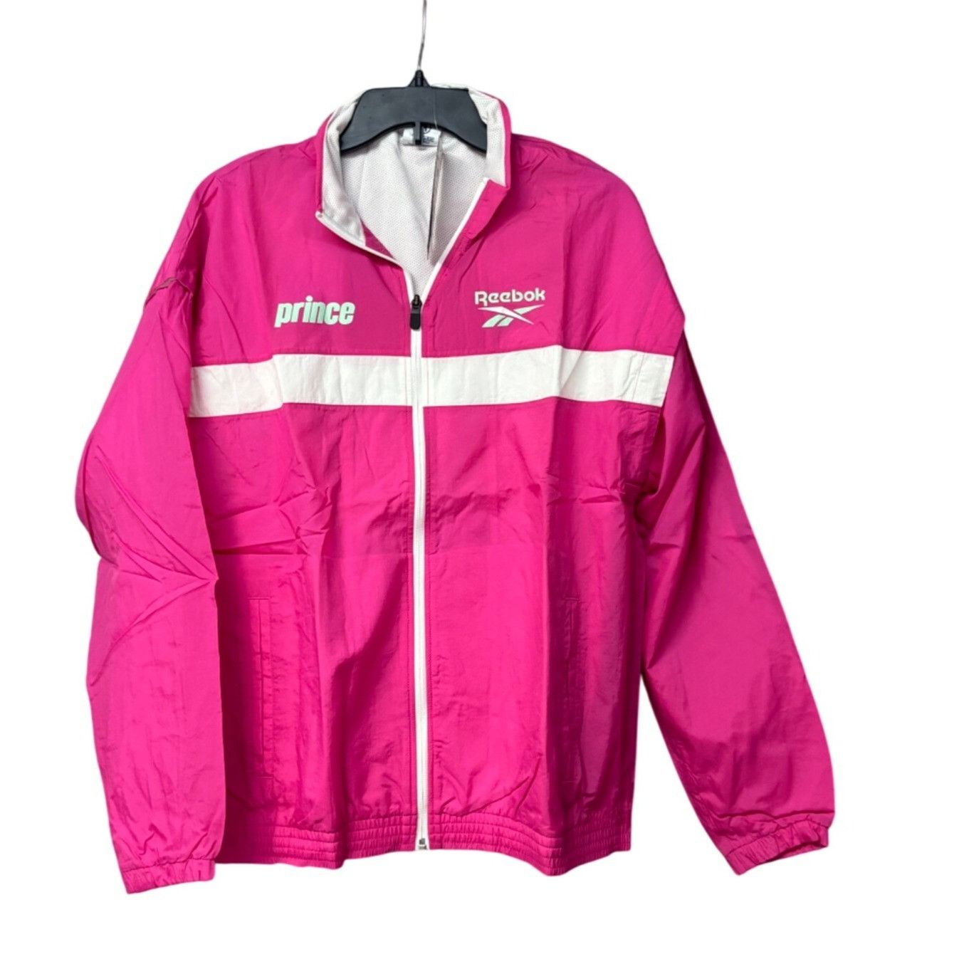 Reebok $100.00 Reebok Unisex Prince Jacket In Rose Rage, Sz. M Size M / US 6-8 / IT 42-44 - 10 Thumbnail