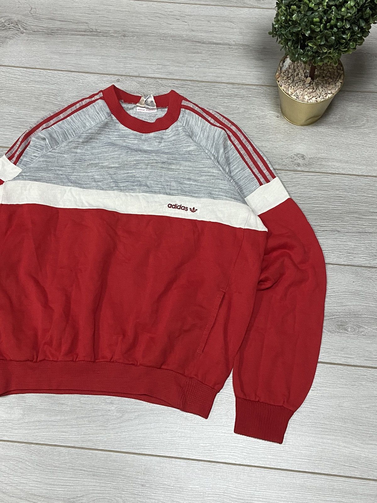 Adidas Adidas Ventex made in France vintage sweatshirt stripes Size US L / EU 52-54 / 3 - 3 Thumbnail