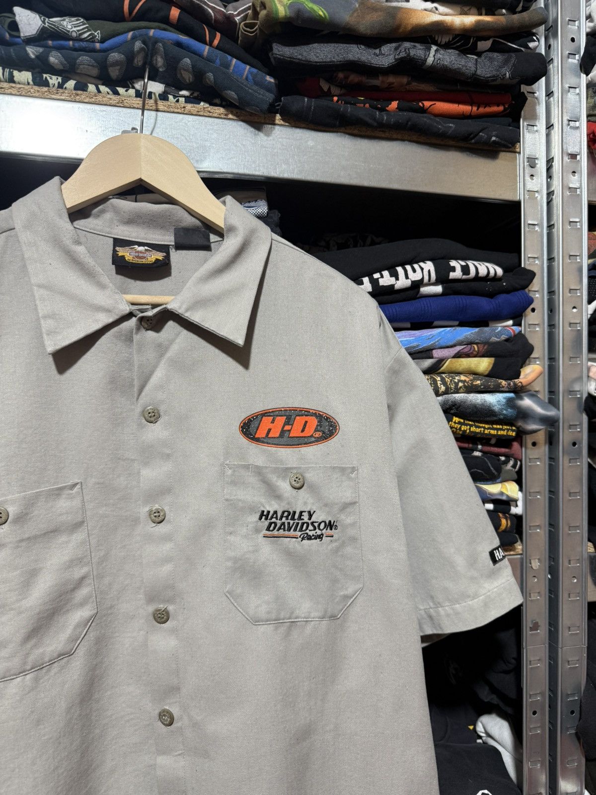 Harley Davidson Vintage 00s Harley Davidson Racing Button Short Sleeve Shirt Size US XXL / EU 58 / 5 - 3 Thumbnail