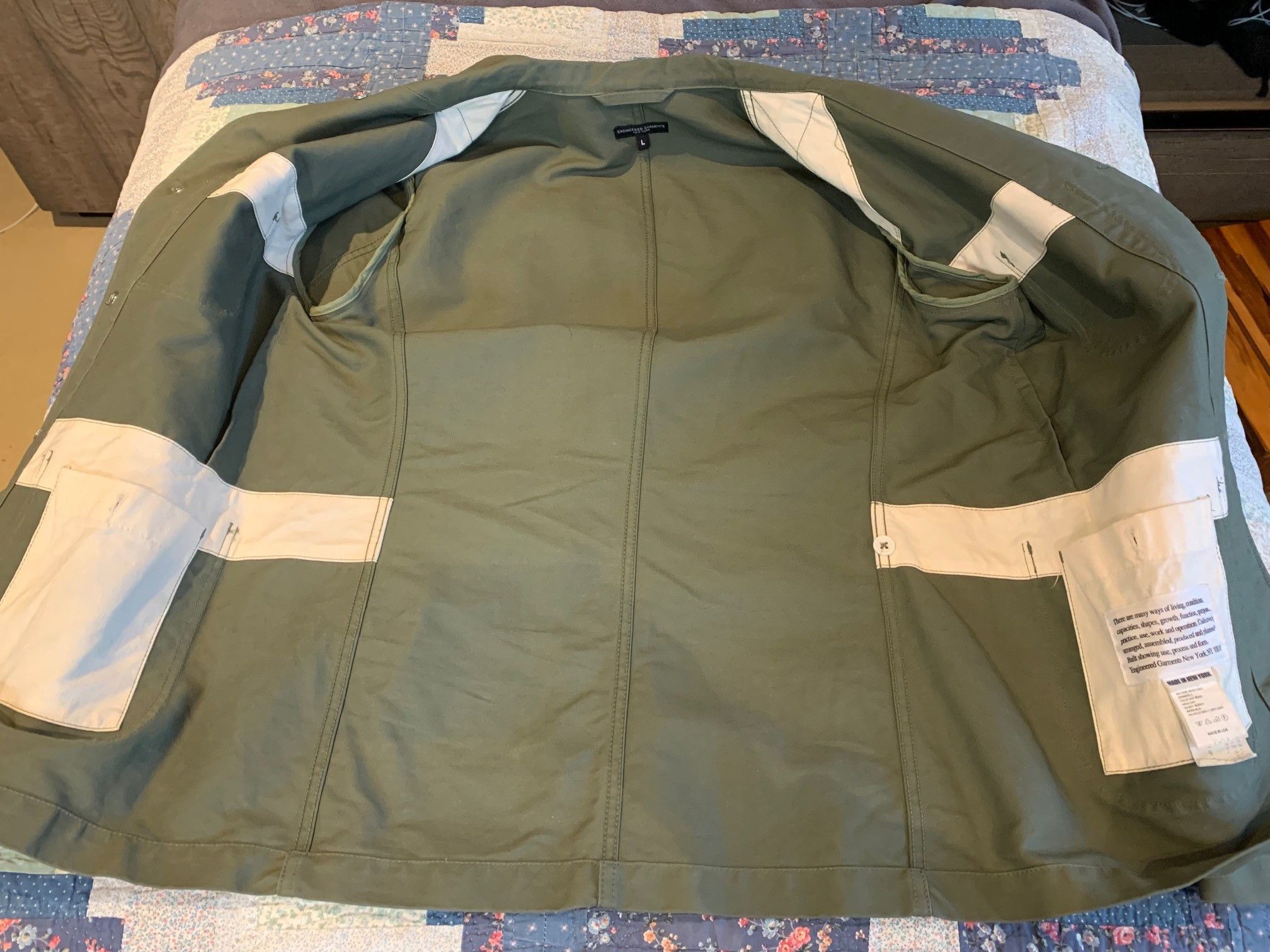 Engineered Garments EG Bedford Olive Sports Coat Size 40R - 9 Thumbnail