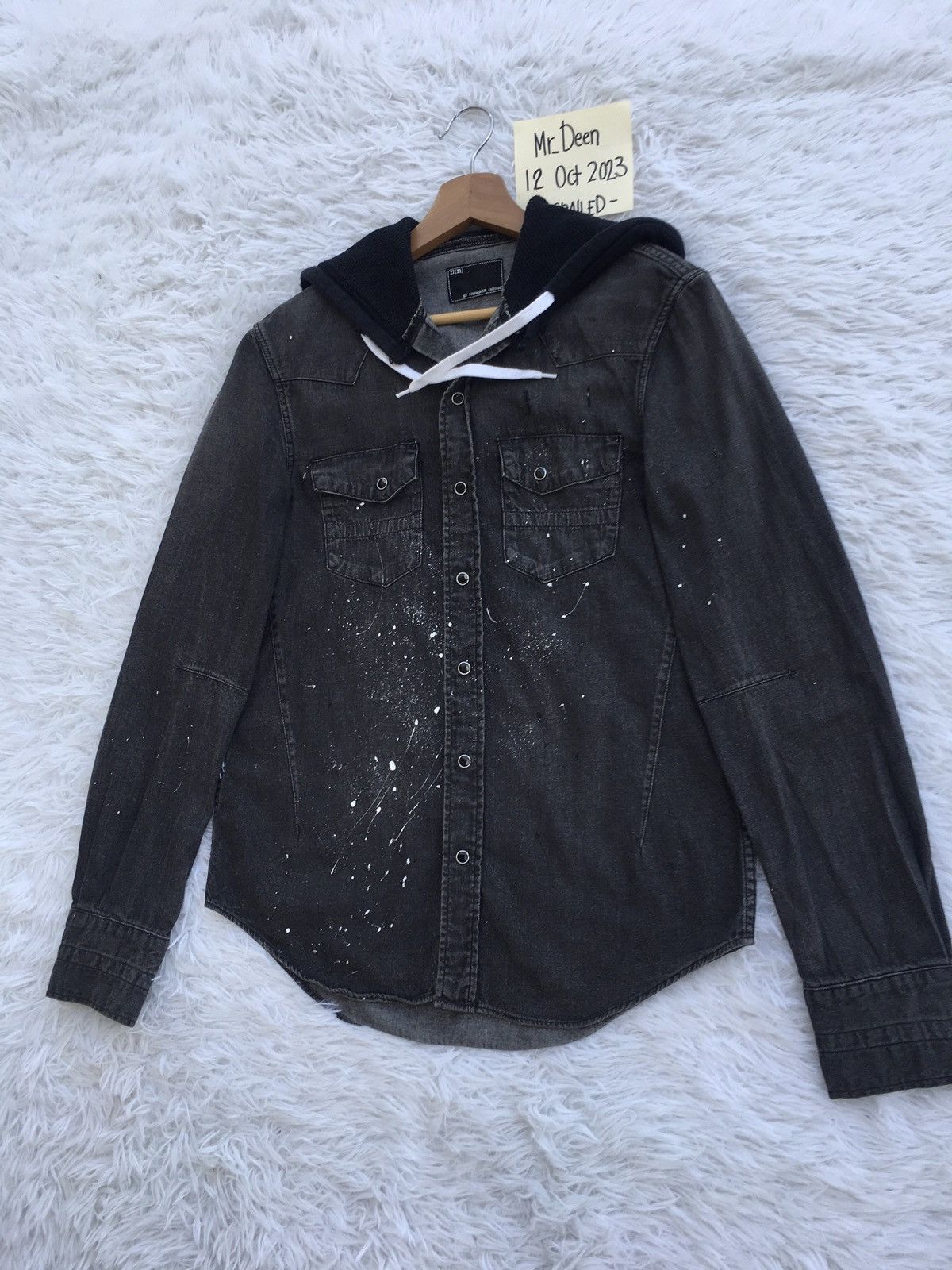 Number (N)ine Rare Vintage Number Nine Hooded Denim Jacket Size US M / EU 48-50 / 2 - 3 Thumbnail