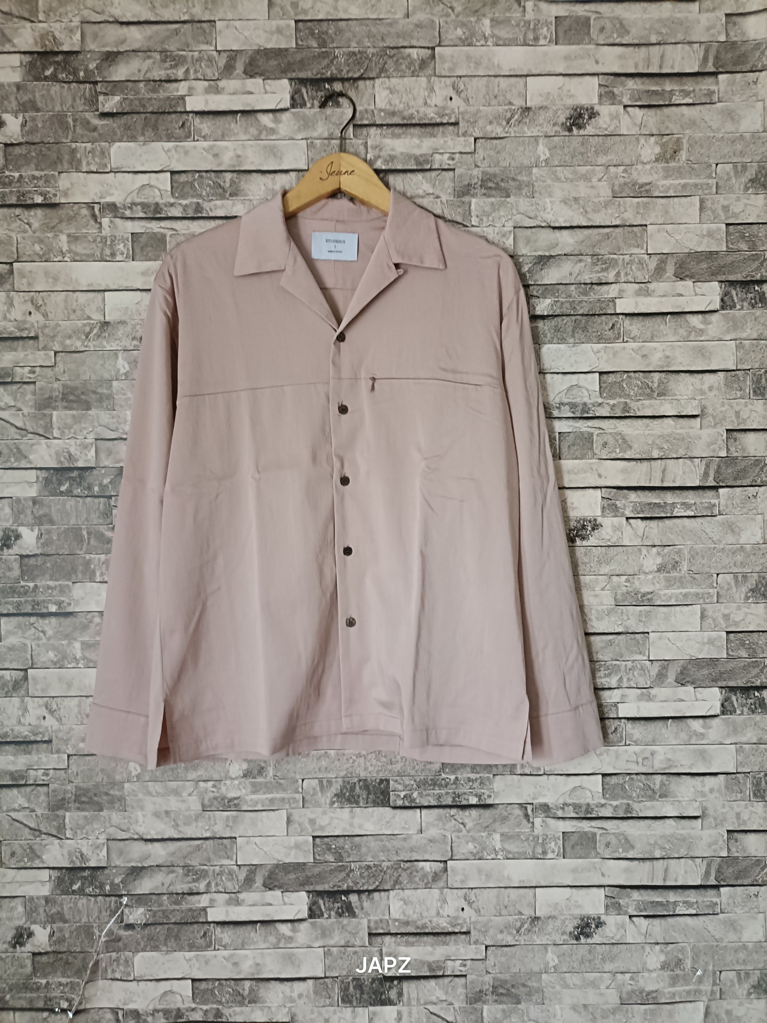 STUDIOUS Studious Japan cupro contemporary open collar shirt Size US S / EU 44-46 / 1 - 1 Thumbnail
