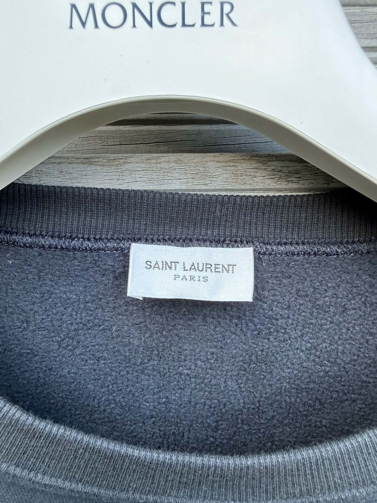 Saint Laurent Paris Saint laurent back logo crewneck Size US M / EU 48-50 / 2 - 4 Thumbnail