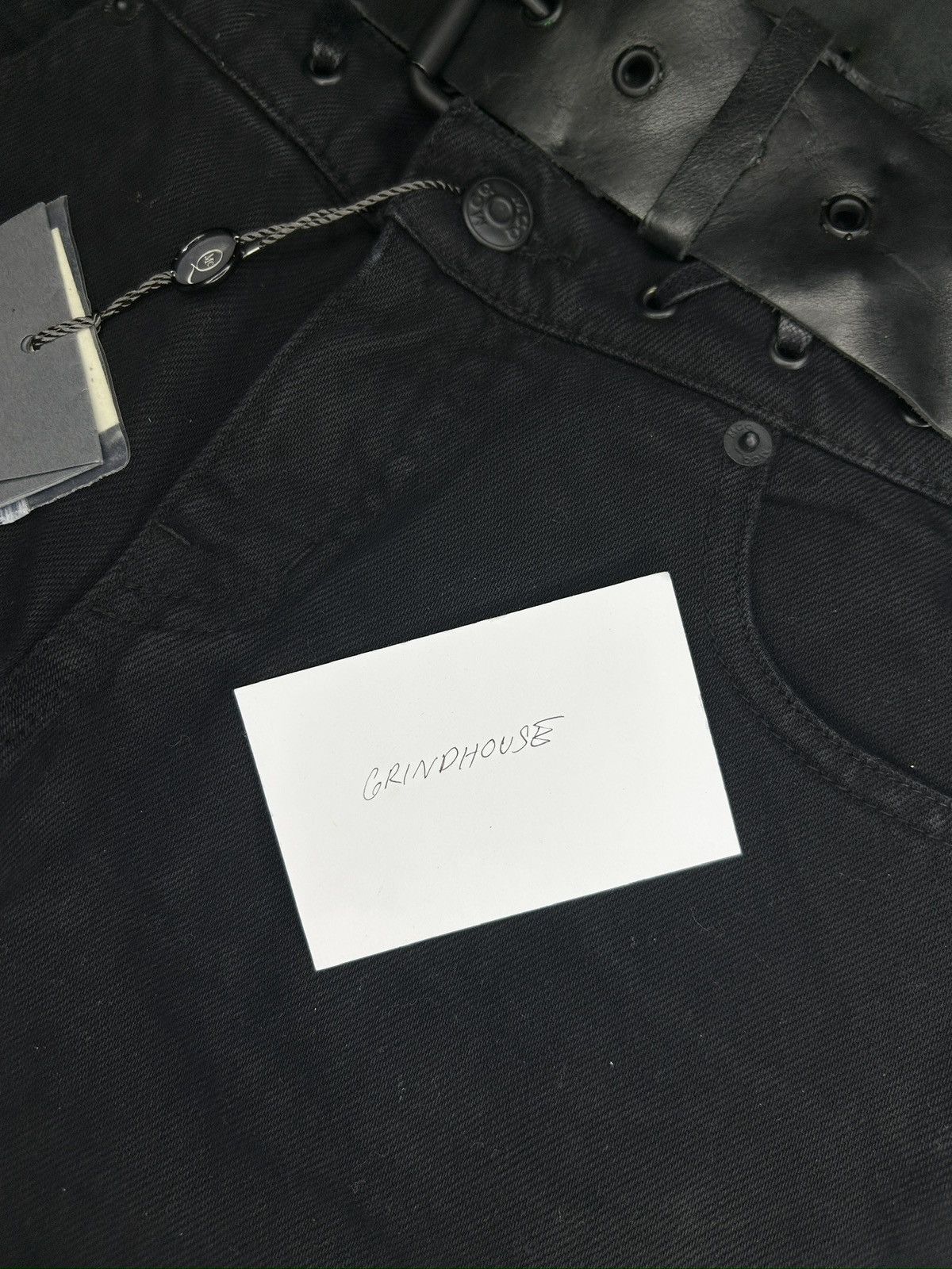 McQ Alexander McQueen 00s Leather Belted Jeans Size 26" / US 2 / IT 38 - 15 Thumbnail