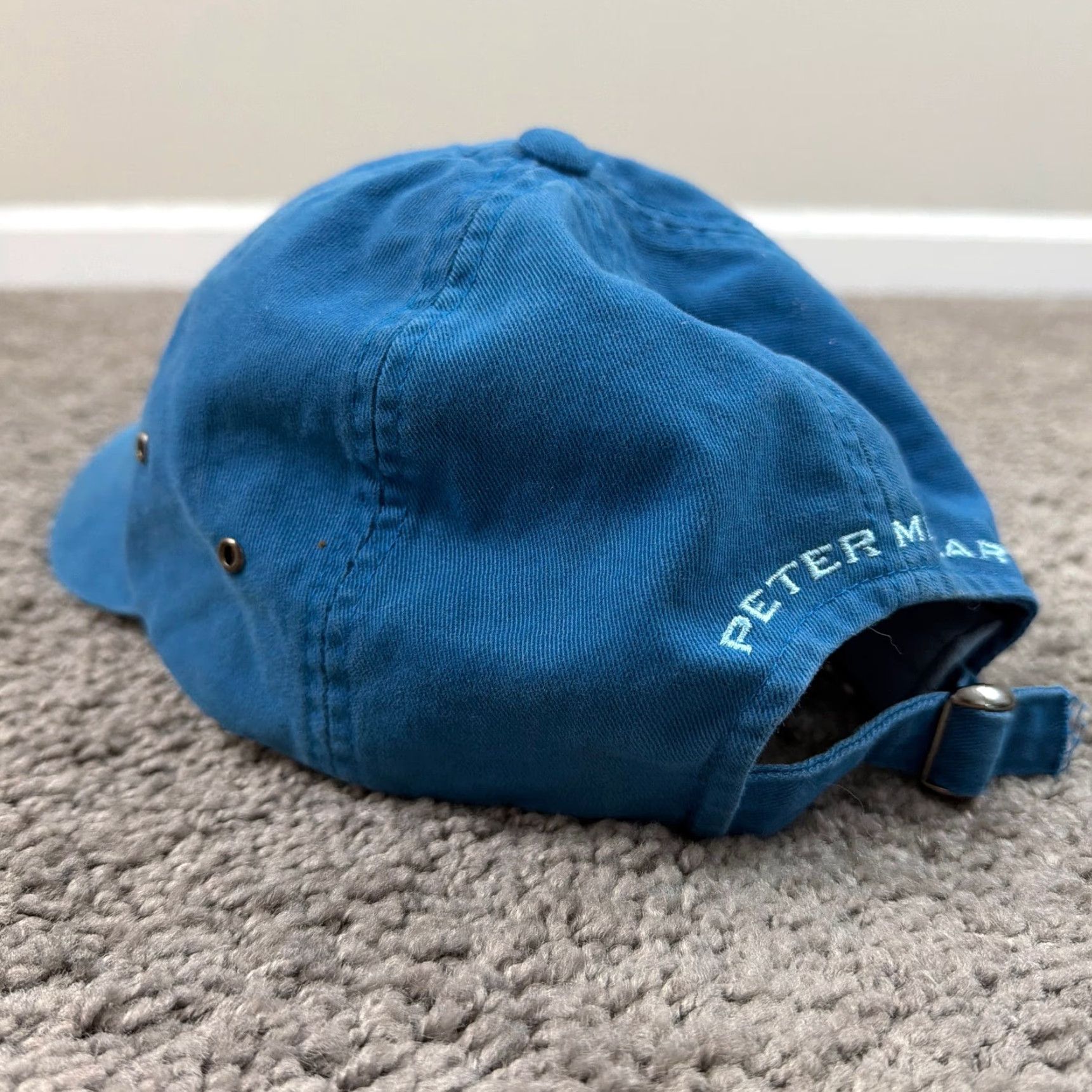 Peter Millar Peter Millar Cap Hat Mens One Size Blue Adjustable 100% Cotton Baseball Style Casual Hat Size ONE SIZE - 7 Thumbnail