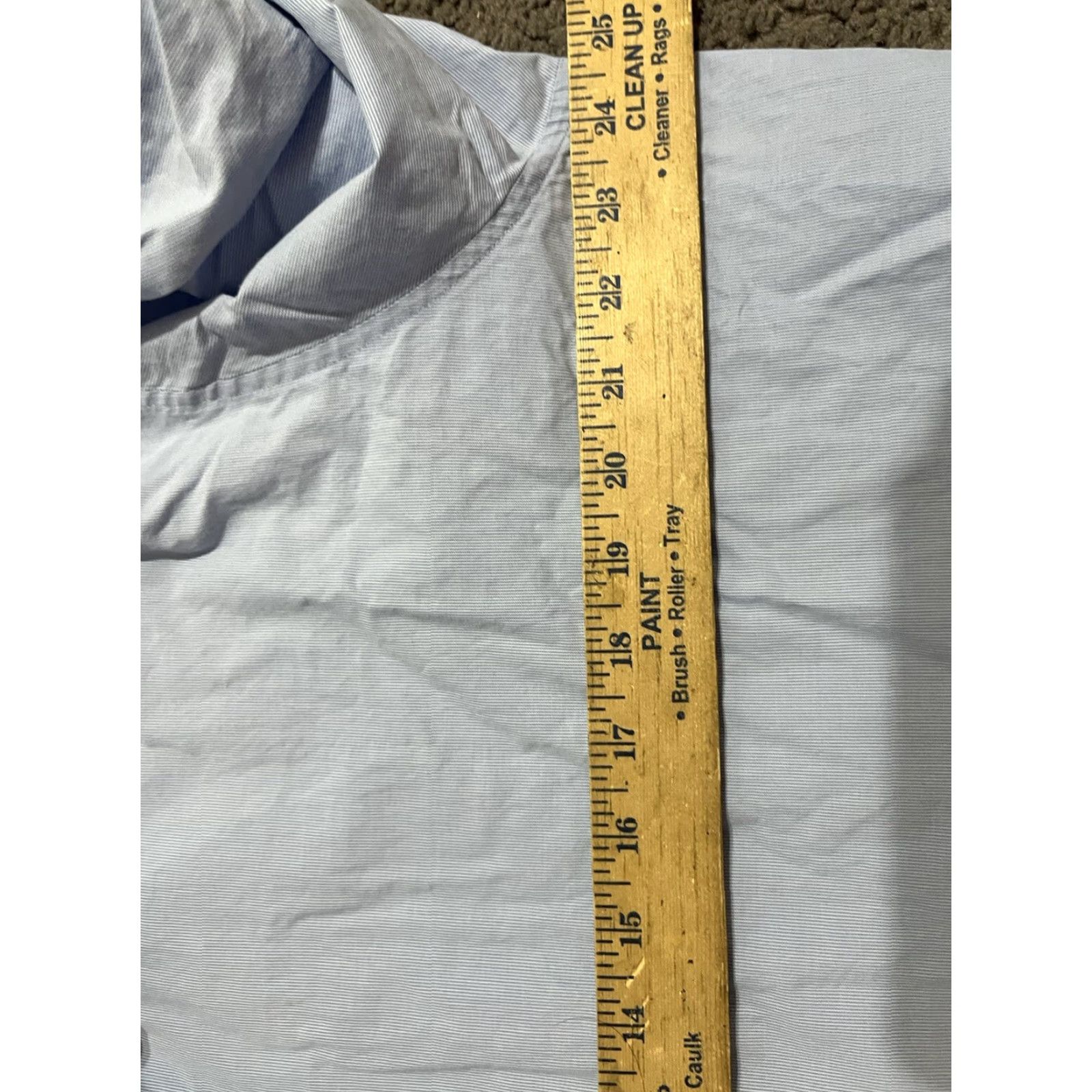 DKNY DKNY Blue Slim Fit Button-Up Dress Shirt 18 34/35 Long Sleeve Natural Stretch Mens Size 48R - 4 Thumbnail