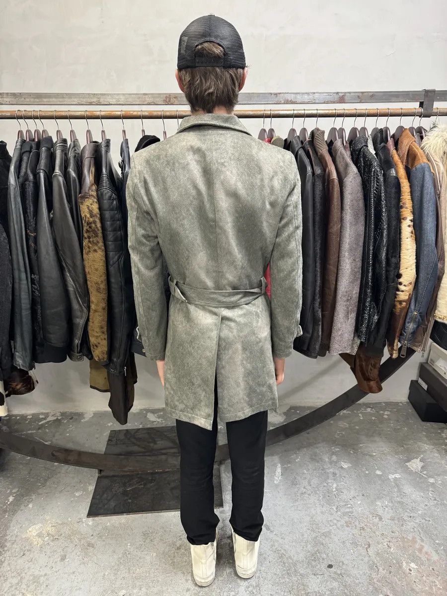 Tornado Mart × Vintage Tornado Mart Grey Suede Belted Trench Jacket Size US S / EU 44-46 / 1 - 5 Thumbnail
