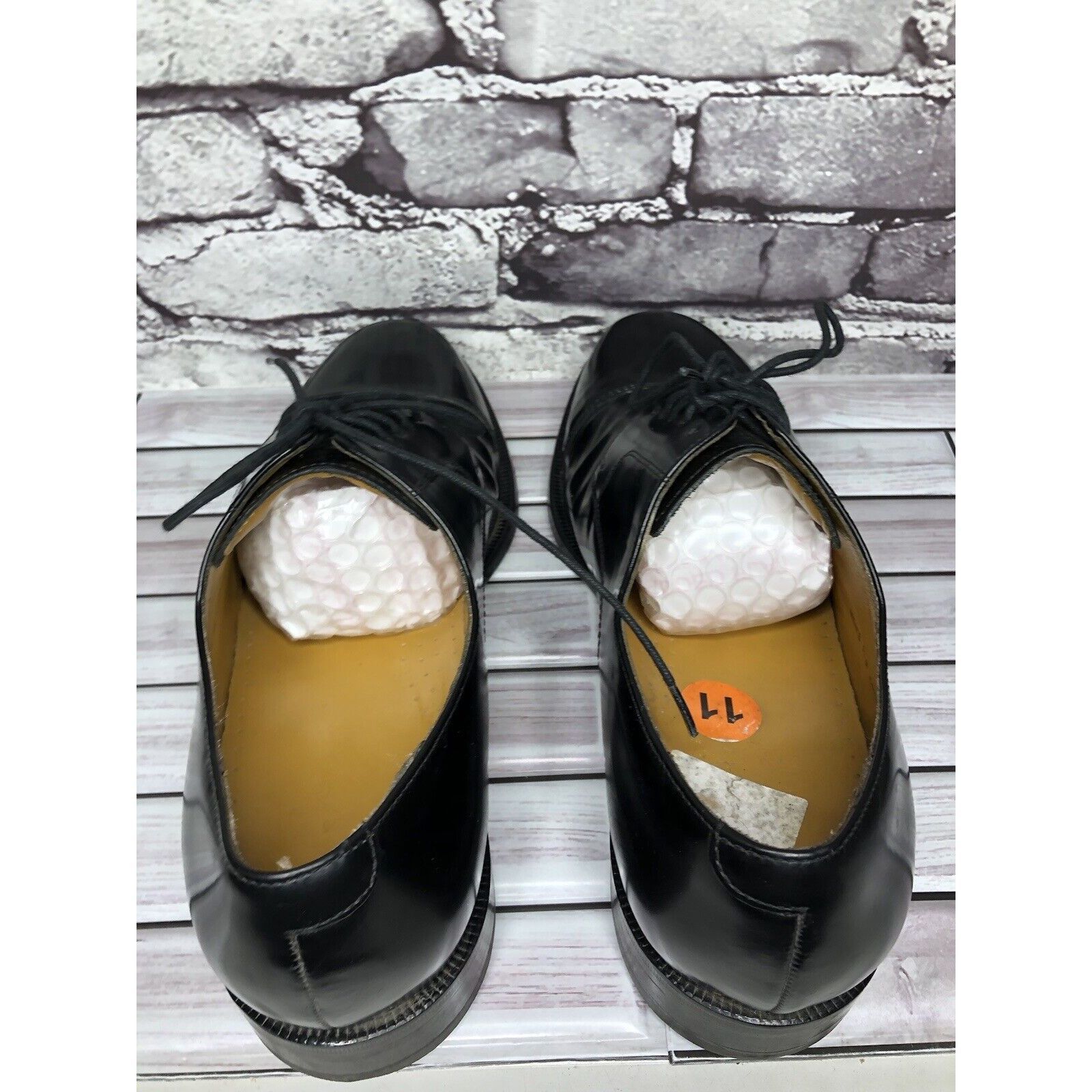 Cole Haan Cole Haan Air Black Leather Cap Toe Oxfords Lace Up Dress Sh Size US 11 / EU 44 - 5 Thumbnail