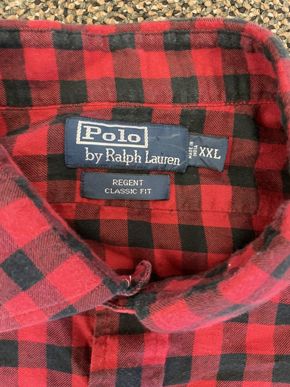 Polo Ralph Lauren × Vintage Virgil Abloh Inspired Painted Vintage Polo Flannel Size US XXL / EU 58 / 5 - 4 Thumbnail
