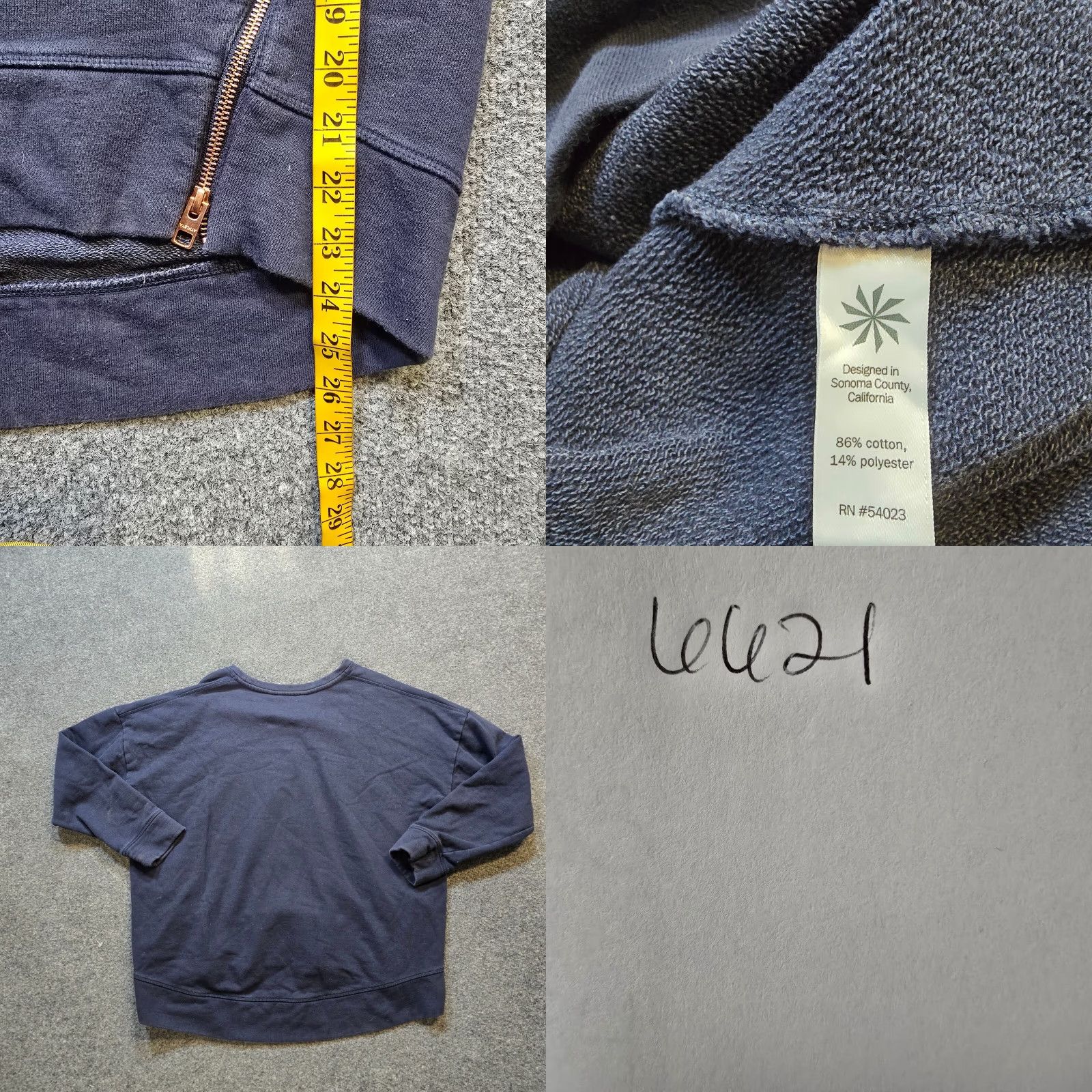 Athleta Athleta Sweatshirt Womens XL Blue Zippers Crew Neck Athletic Casual Size XL / US 12-14 / IT 48-50 - 8 Thumbnail