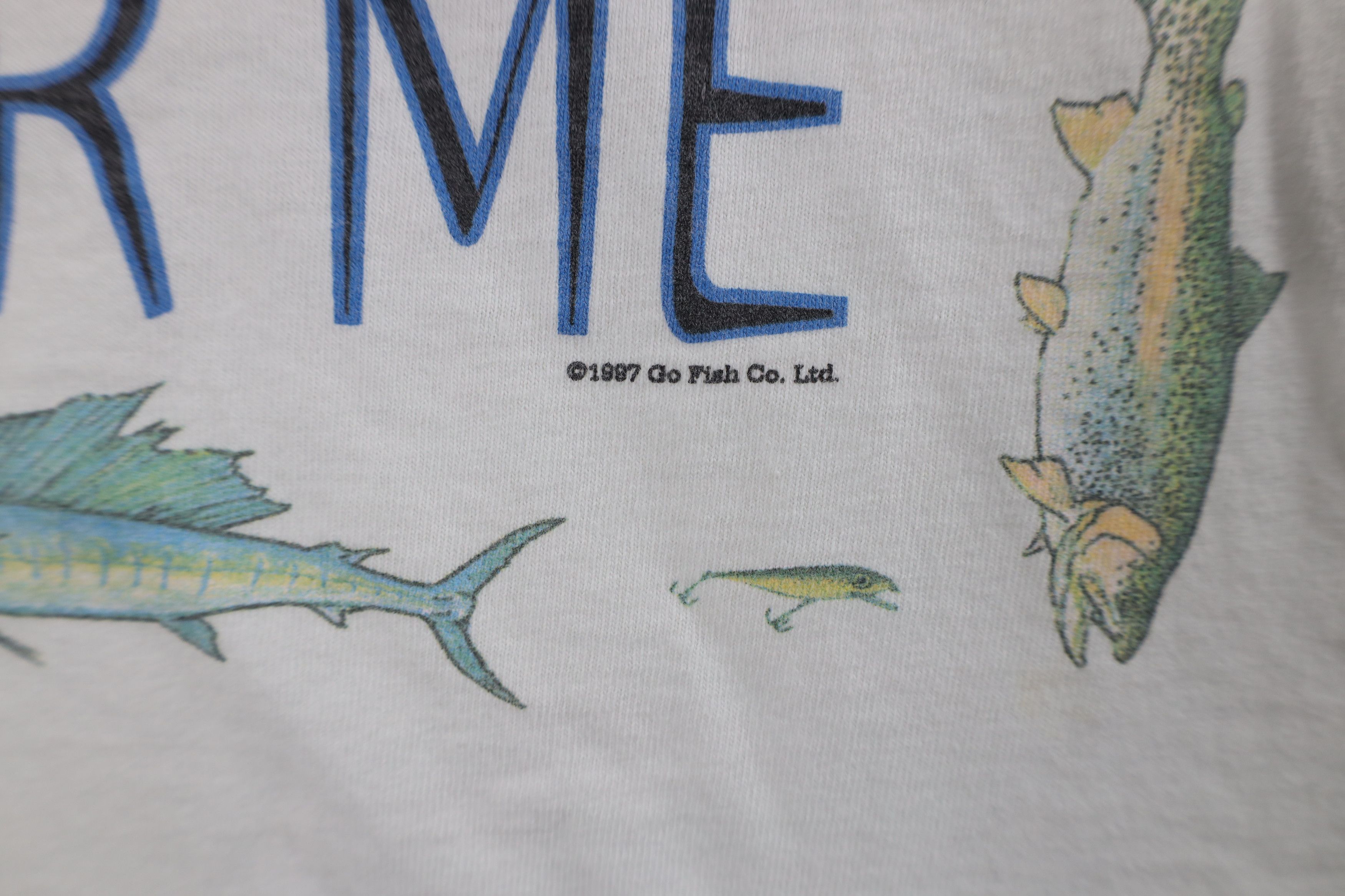 Vintage Vintage 90s Streetwear Women Want Me Fish Fear Me T-Shirt Size US XL / EU 56 / 4 - 5 Thumbnail