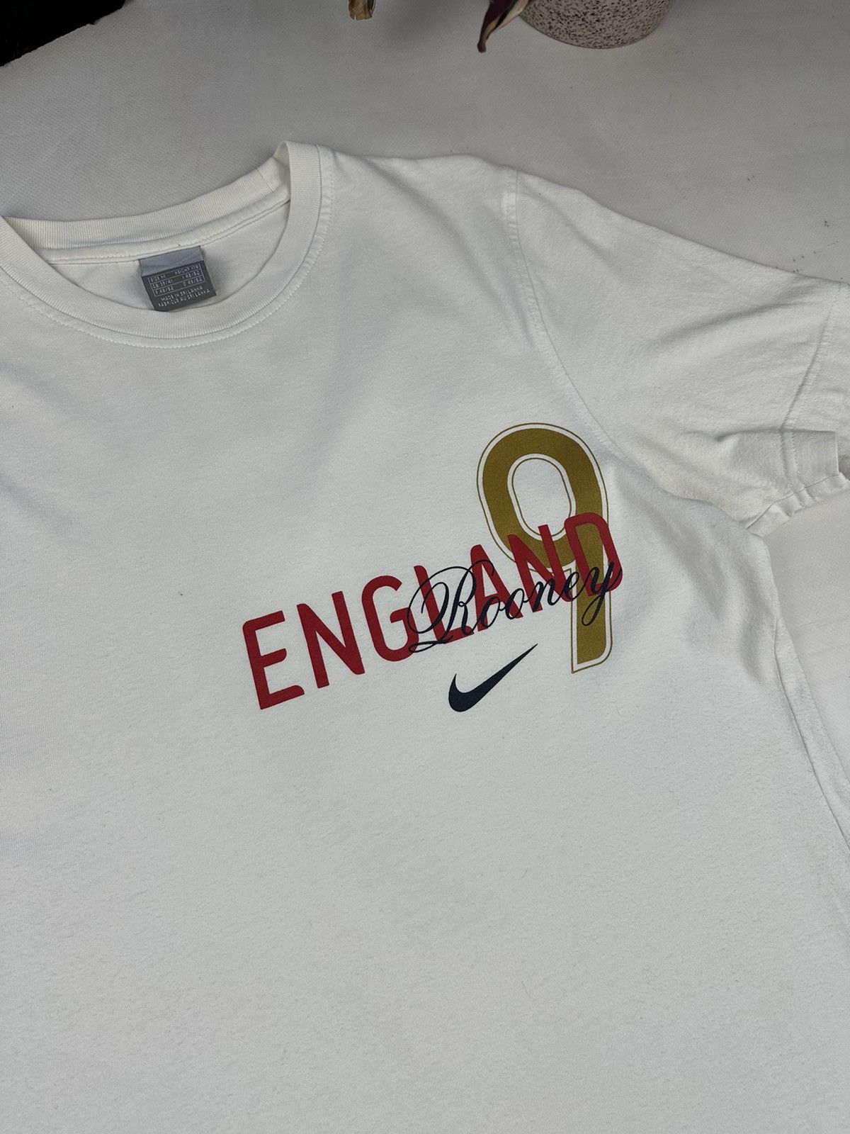 Nike × Vintage Rare Football T-Shirt Rooney England Y2K. Size US M / EU 48-50 / 2 - 3 Thumbnail