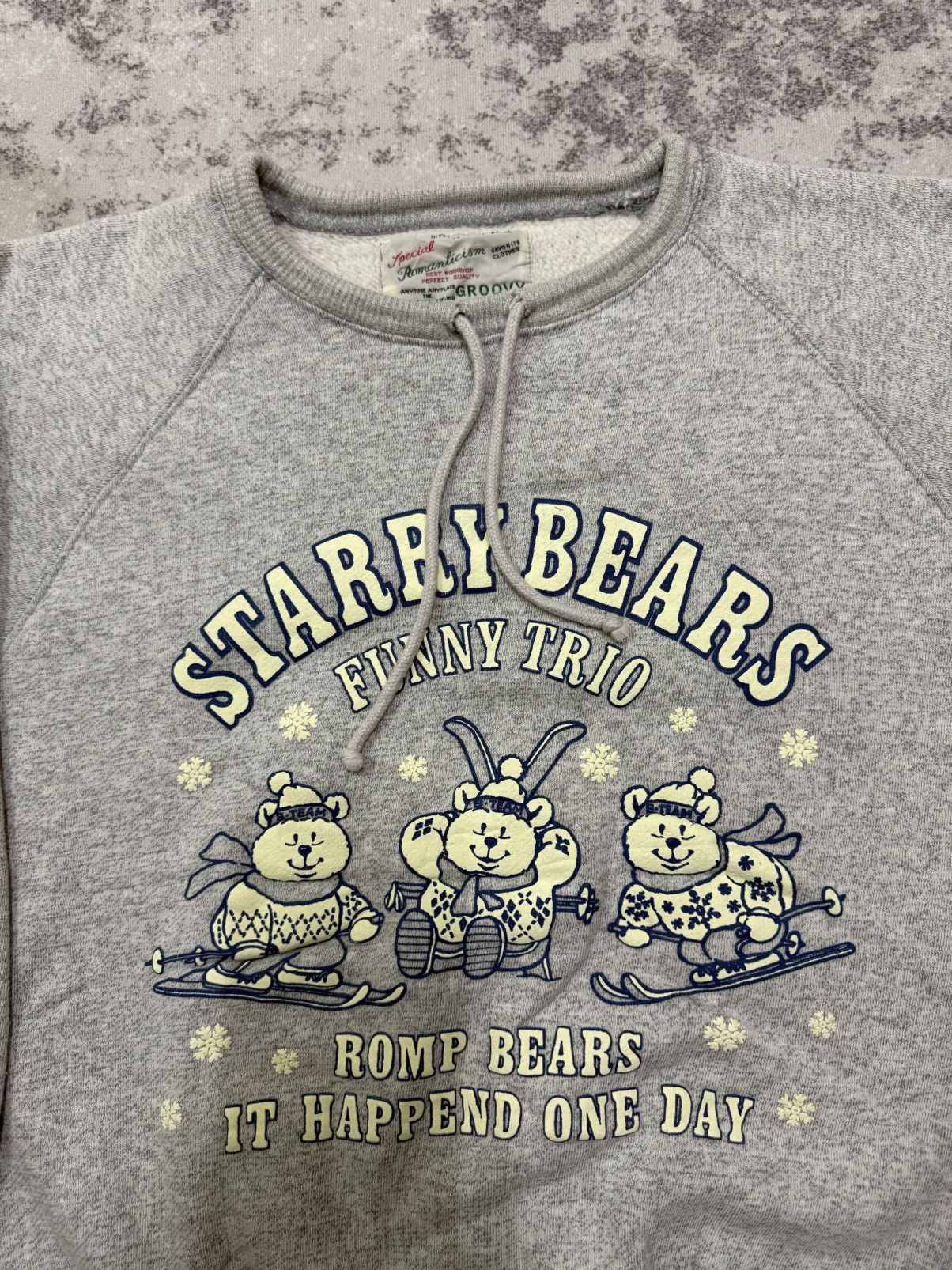 Vintage Vintage Groovy Starry Bears Funny Trio Cropped Sweatshirt Size S / US 4 / IT 40 - 4 Thumbnail
