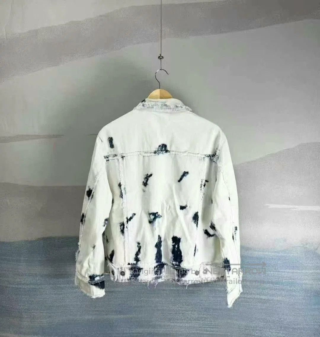 Dior dior blue tie-dye embroidered denim jacket. Size S / US 4 / IT 40 - 3 Thumbnail