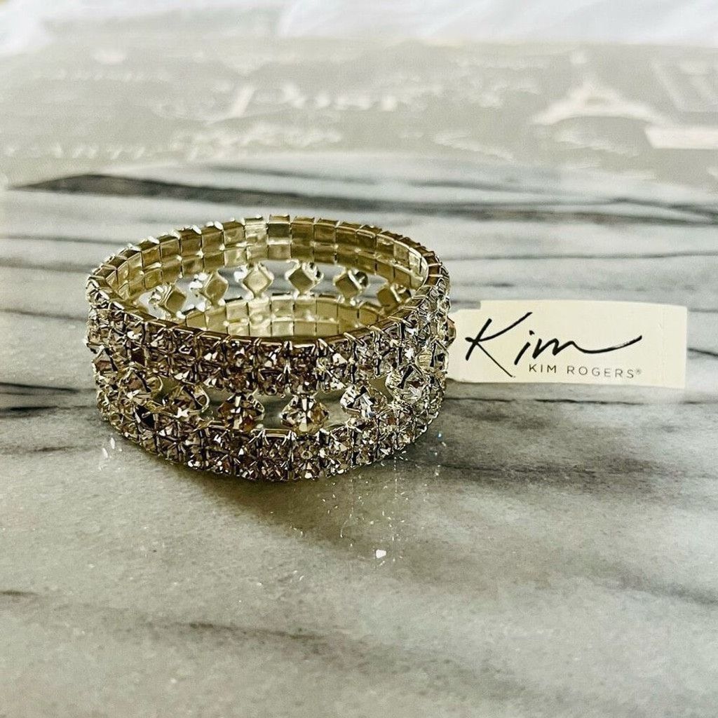 Jewelry Kim Rogers Rhinestone Stretch Bracelet Clear Size ONE SIZE - 1 Thumbnail