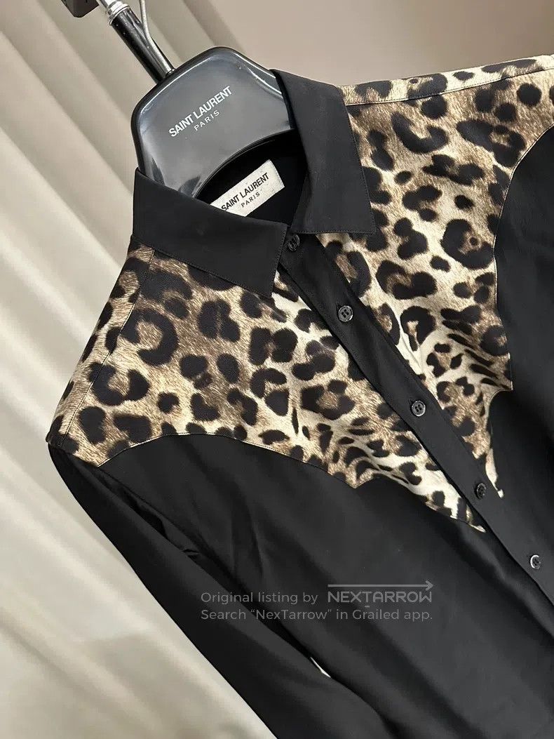 Saint Laurent Paris Saint Laurent Paris size 39 Leopard Print Shirt Size US S / EU 44-46 / 1 - 2 Thumbnail