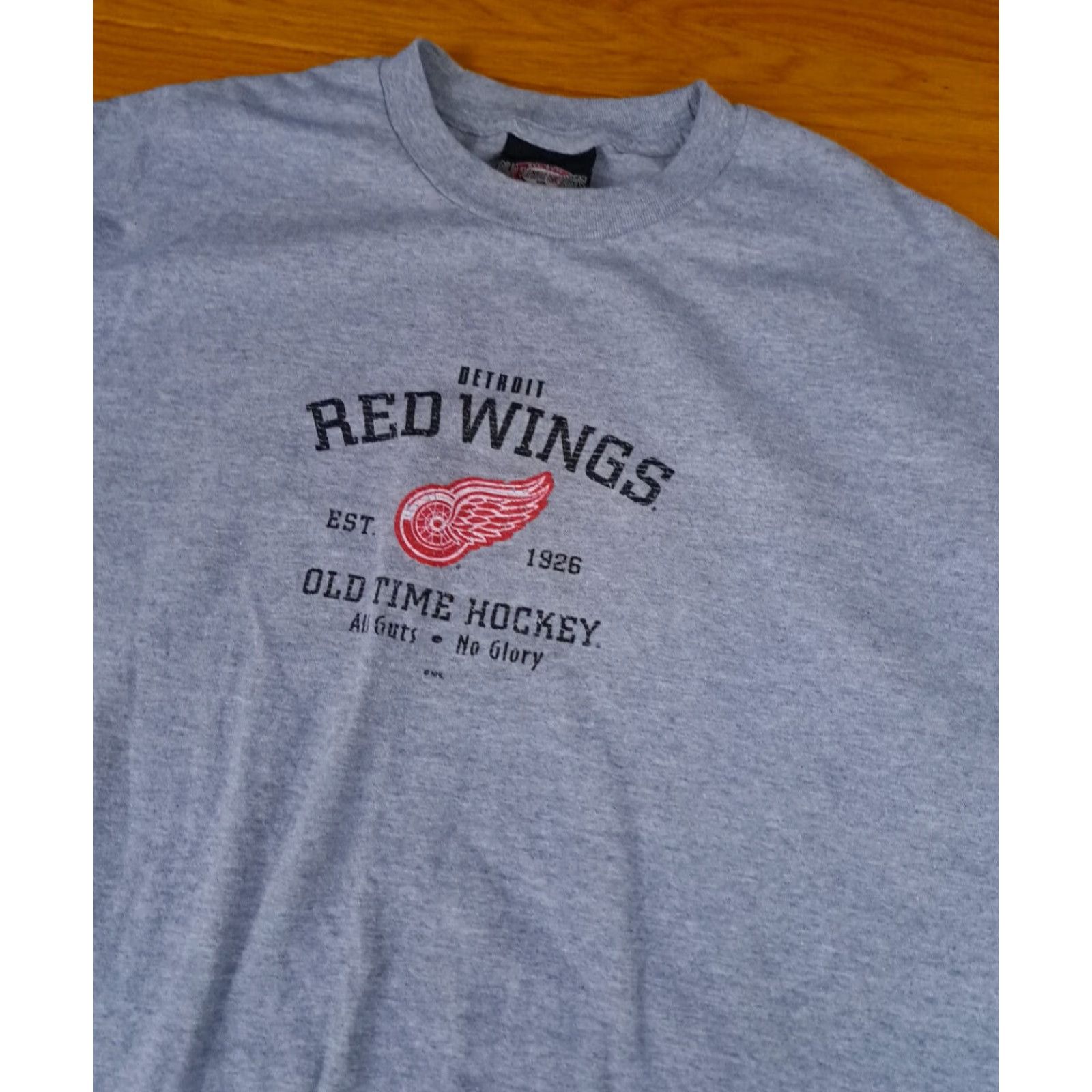Vintage Detroit Red Wings All Glory Grey T-Shirt XL Men Short Sleeve Gray Old Time Hockey Size US XL / EU 56 / 4 - 2 Thumbnail