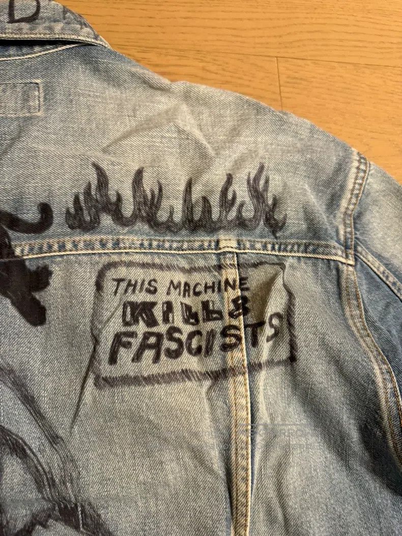 Neighborhood Neighborhood Graffiti Washed Denim Jacket, Light Blue Wash Size US XL / EU 56 / 4 - 8 Thumbnail