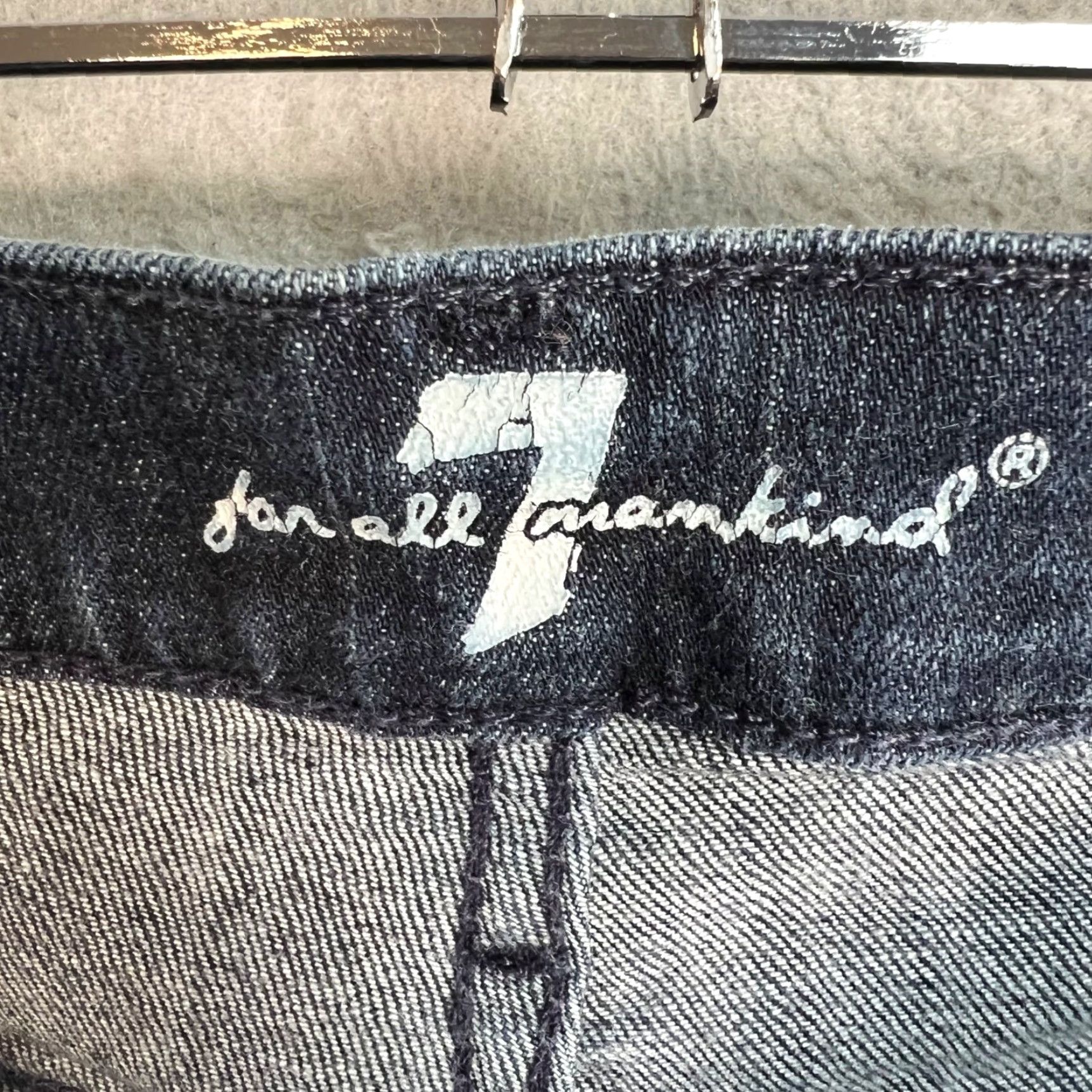7 For All Mankind 7 For All Mankind Roxanne Skinny Jeans Womens Size 27 Denim Dark Wash 5-Pocket Stretch Blue INSEAM 32 Size 27" / US 4 / IT 40 - 3 Thumbnail