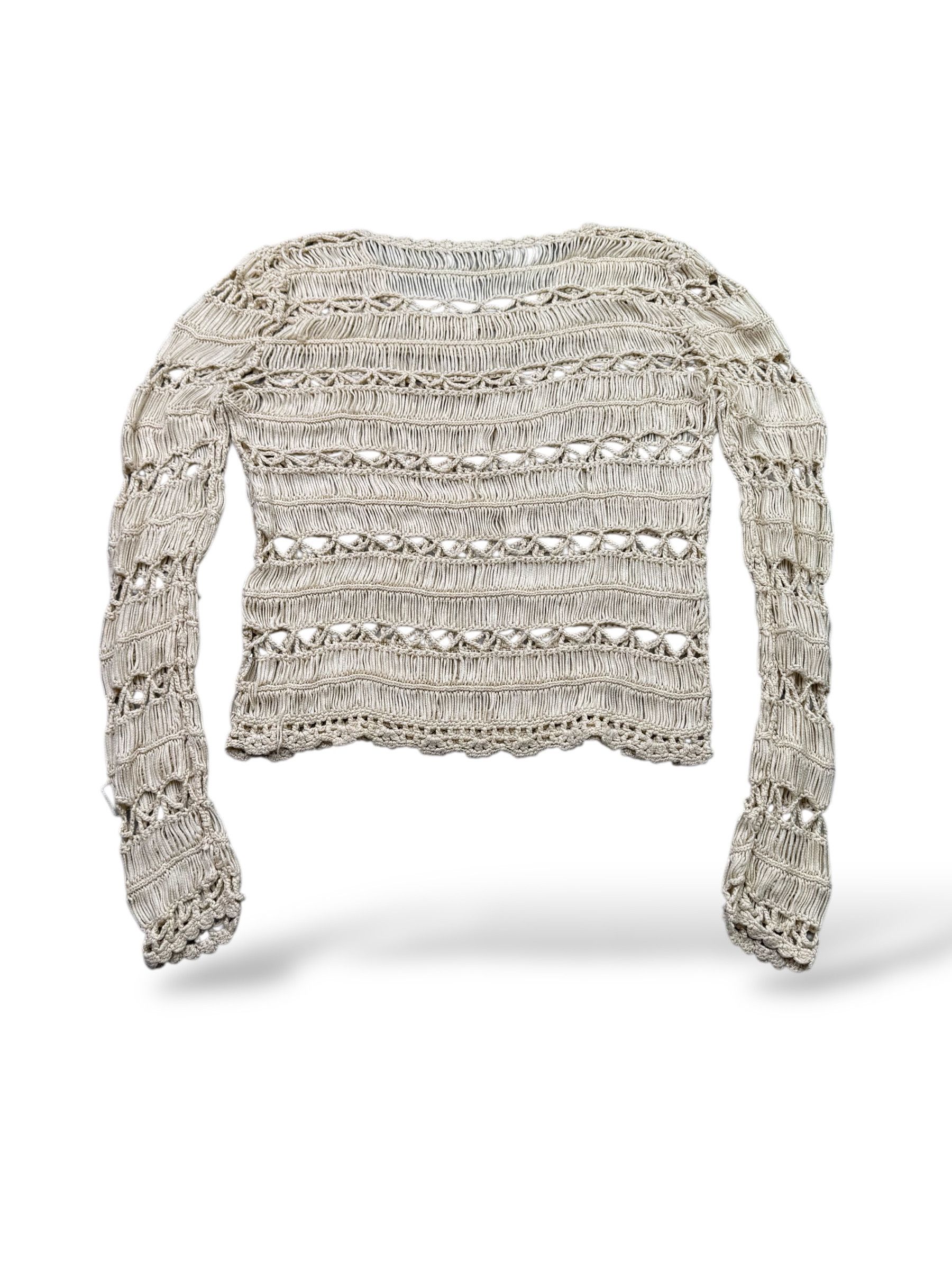 Vintage Vintage Mesh Cropped Sweater W219(V9) Size US S / EU 44-46 / 1 - 3 Thumbnail