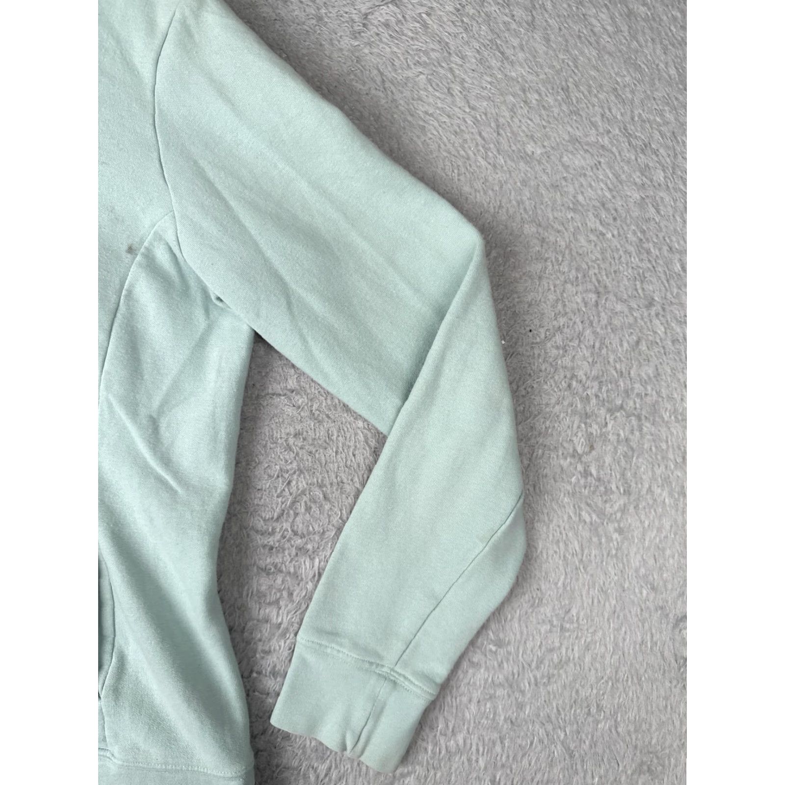 The North Face The North Face Hoodie Womens Small Mint Green Pullover Fleece Metallic Logo Size S / US 4 / IT 40 - 2 Thumbnail