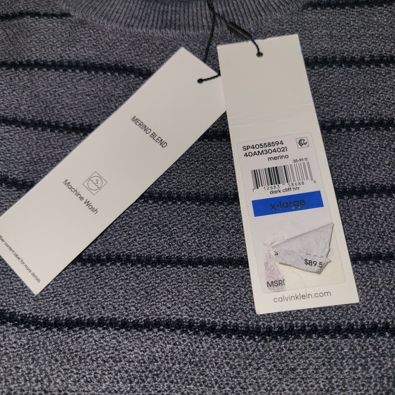 Calvin Klein Calvin Klein Merino Sweater. New With Tags $89. Size XL. Size US XL / EU 56 / 4 - 4 Thumbnail