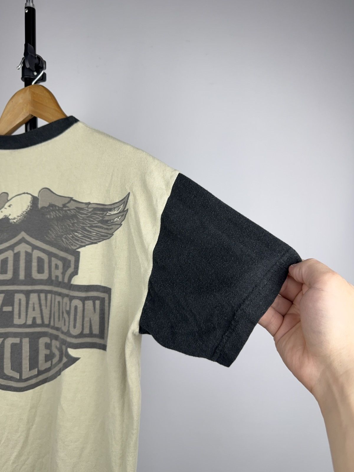 Harley Davidson Vintage 90s Harley Davidson Eagle Ringer Moto Biker T Shirt Size US S / EU 44-46 / 1 - 16 Thumbnail