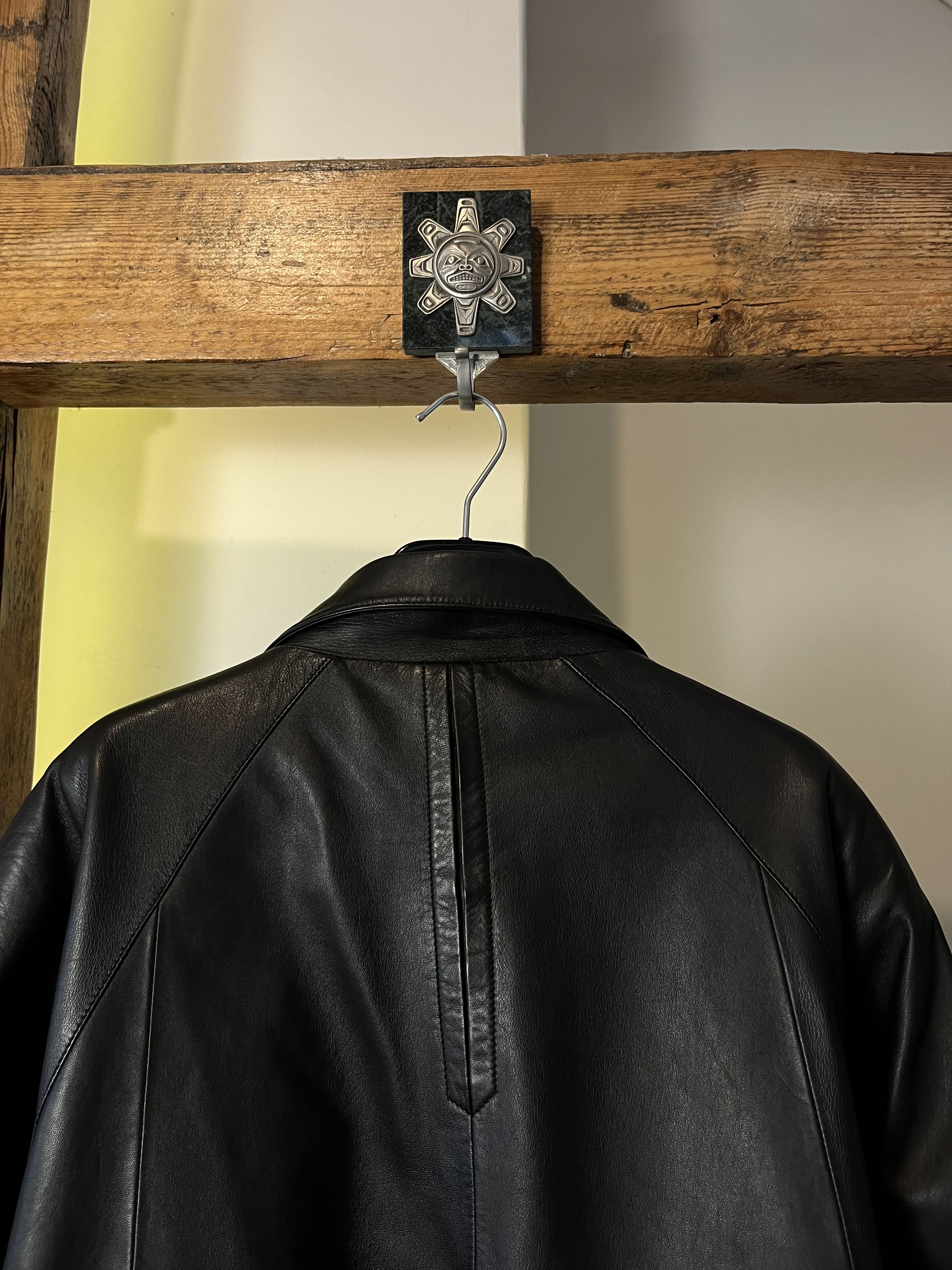 Vintage Vintage 90s Avant Garde Leather Long Coat Size US M / EU 48-50 / 2 - 6 Thumbnail
