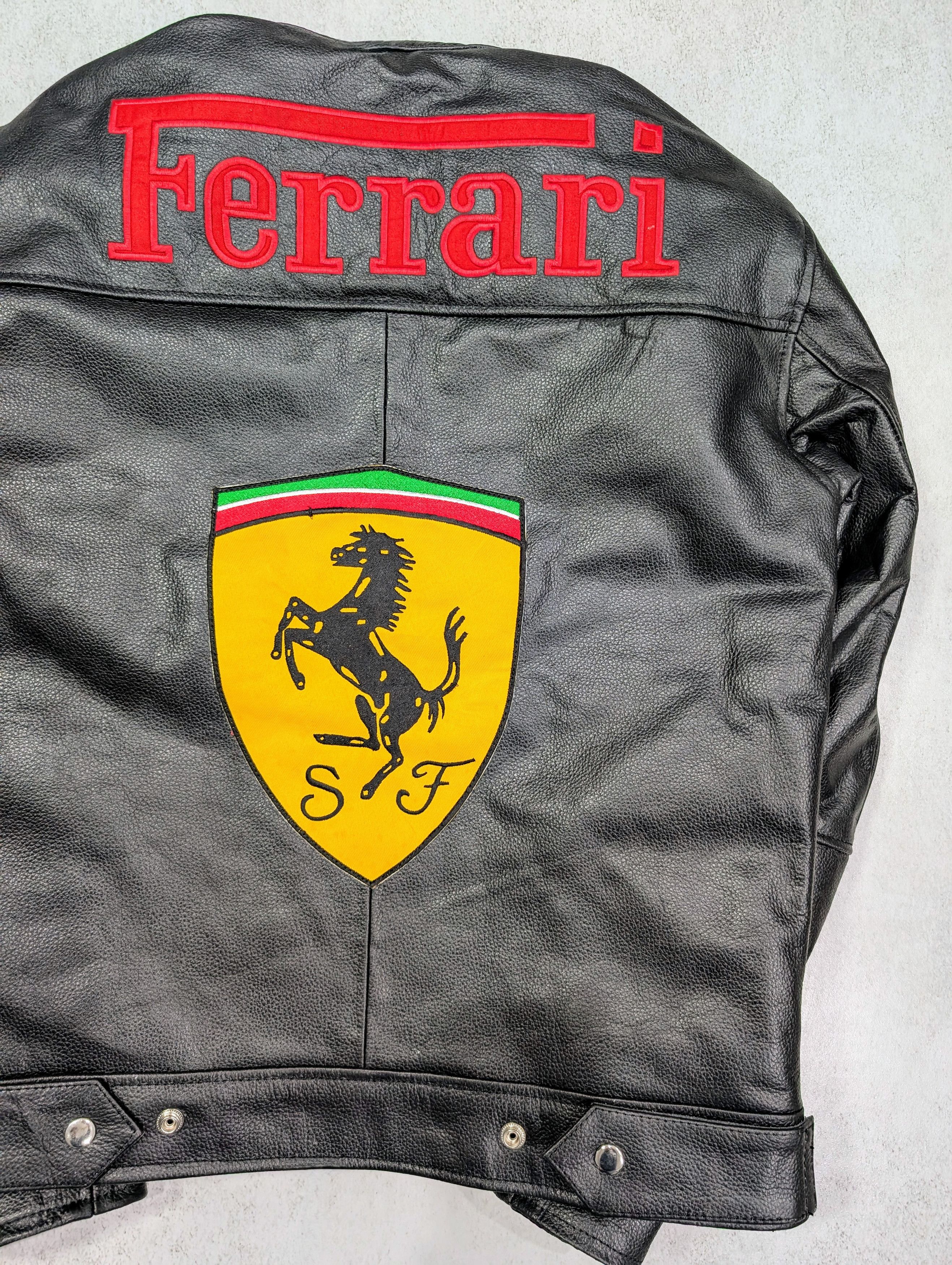 Japanese Brand Authentic Ferrari Racing Leather Jacket Stand Out From Crowd Size XXL / US 16-18 / IT 52-54 - 8 Thumbnail