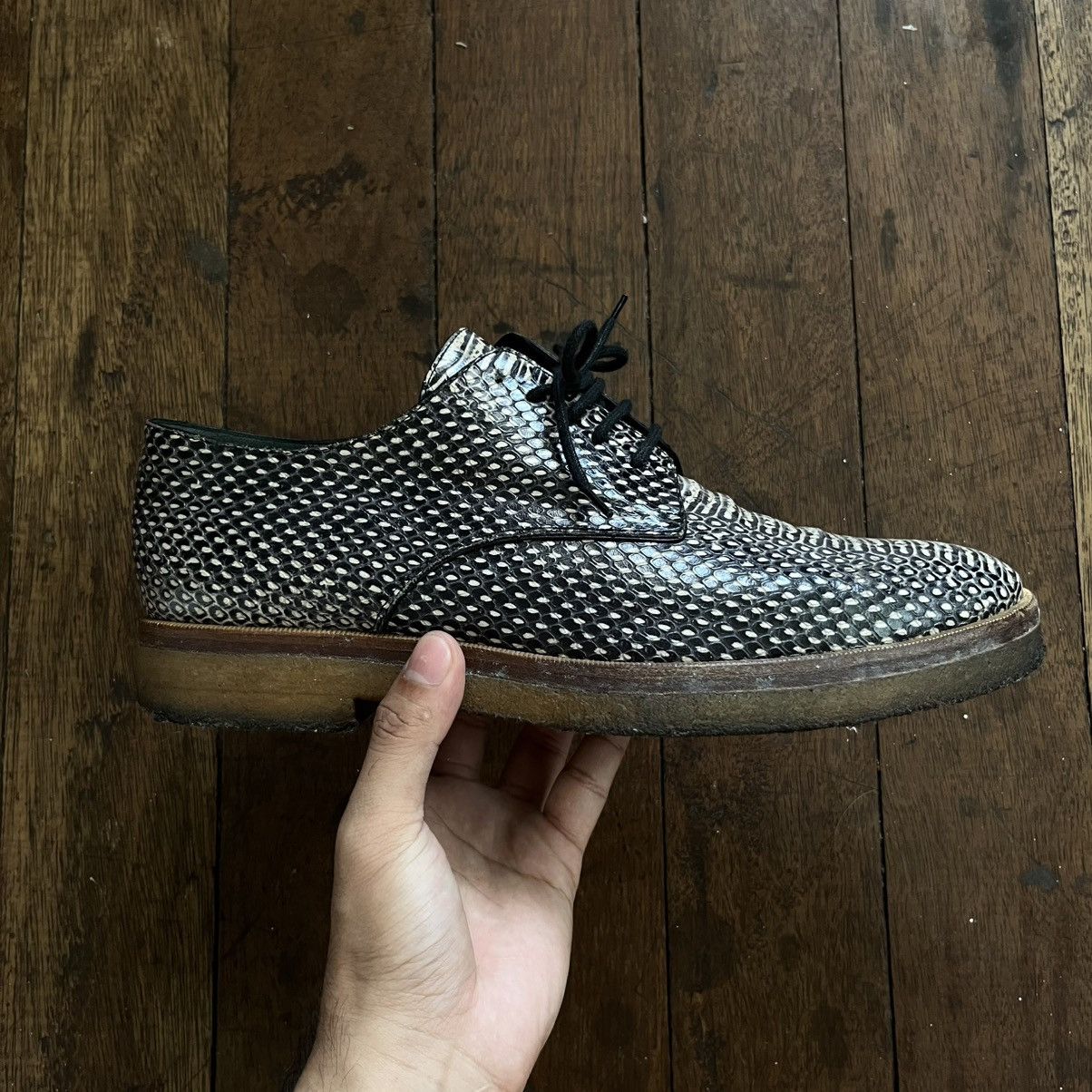 Dries Van Noten Dries Van Noten Snake Skin Derby Shoes Size US 7.5 / EU 40-41 - 2 Thumbnail