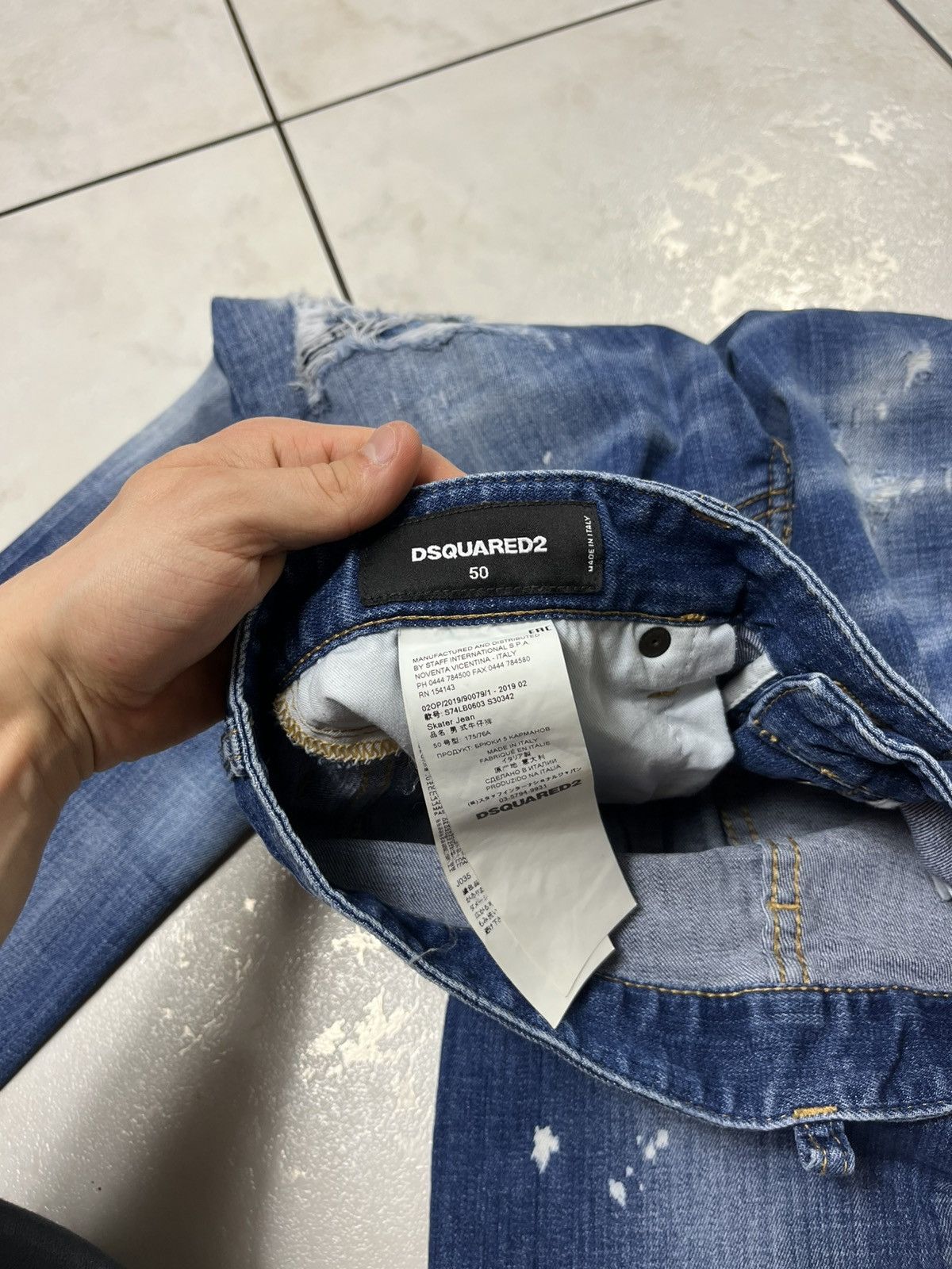Designer × Dsquared2 Dsquared2 distressed denim skater jeans pants washed ripped Size US 34 / EU 50 - 18 Thumbnail