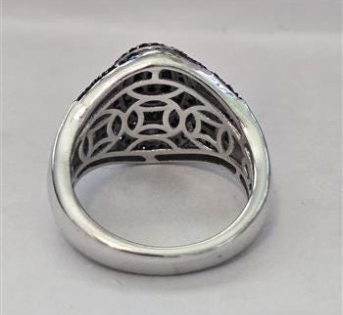Other Bold 1.01ct Blue Diamond Ring Platinum Plated Silver Size ONE SIZE - 3 Thumbnail
