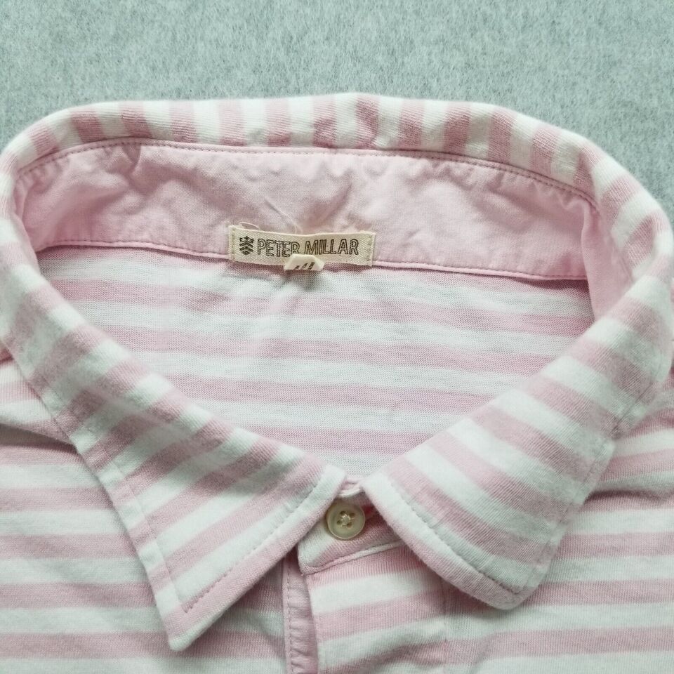 Peter Millar Peter Millar Polo Shirt Mens Large Striped Button Up Casual Size US L / EU 52-54 / 3 - 3 Thumbnail