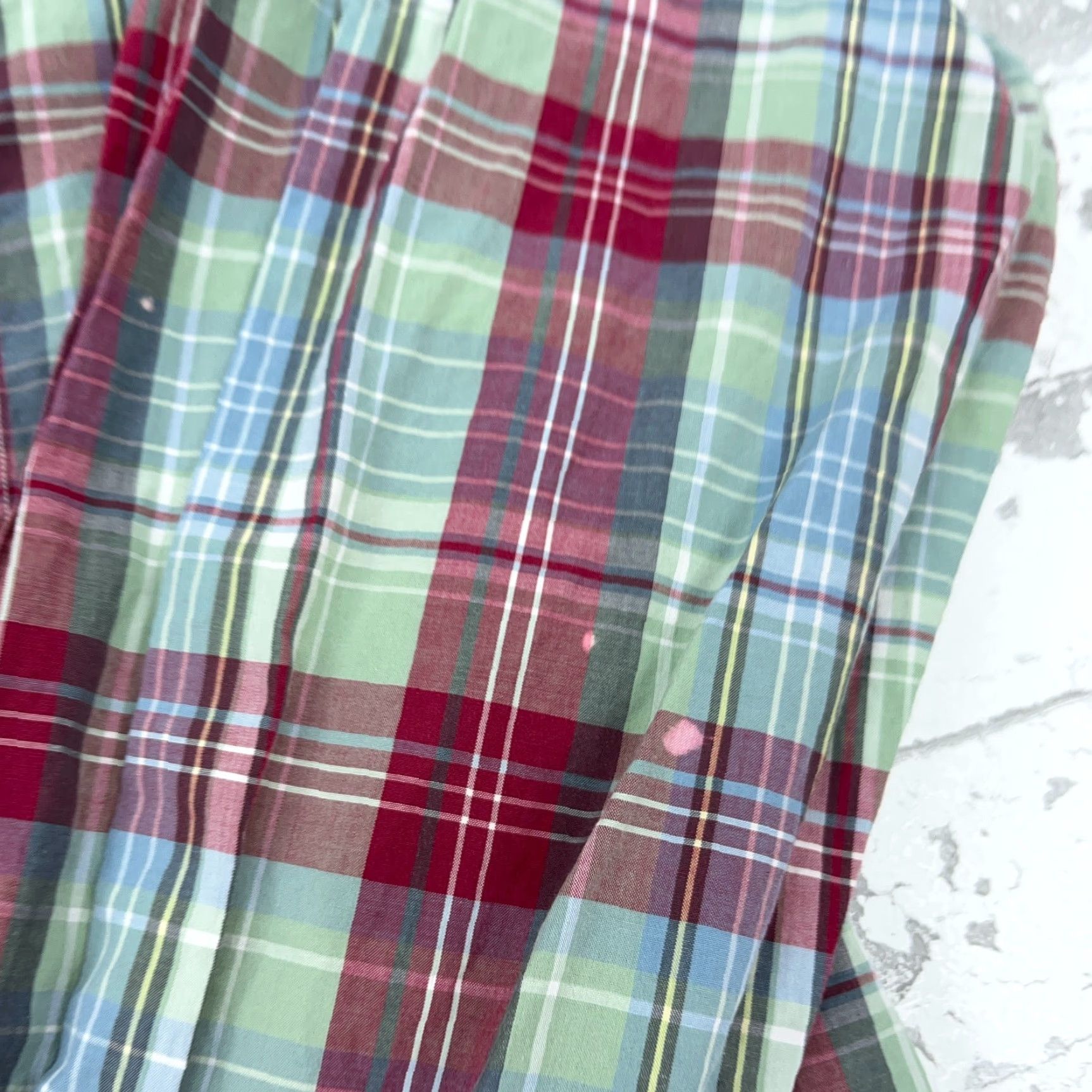 Ralph Lauren Ralph Lauren Shirt Men XL Green Plaid Button-Up Dress Shirt Mcmeel Poplin Pocket Shirt Size 46R - 5 Thumbnail