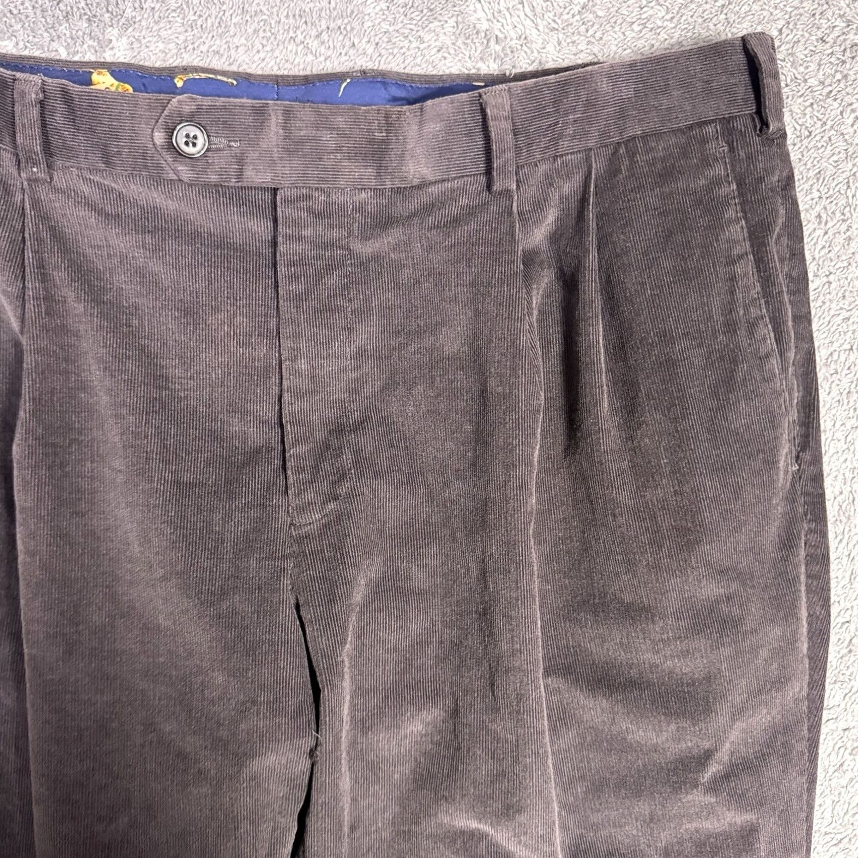 Ralph Lauren VINTAGE Ralph Lauren Pants Mens 38x28 Wale Brown Cuffed Trouser Dog Lining Corduroy Size US 38 / EU 54 - 3 Thumbnail